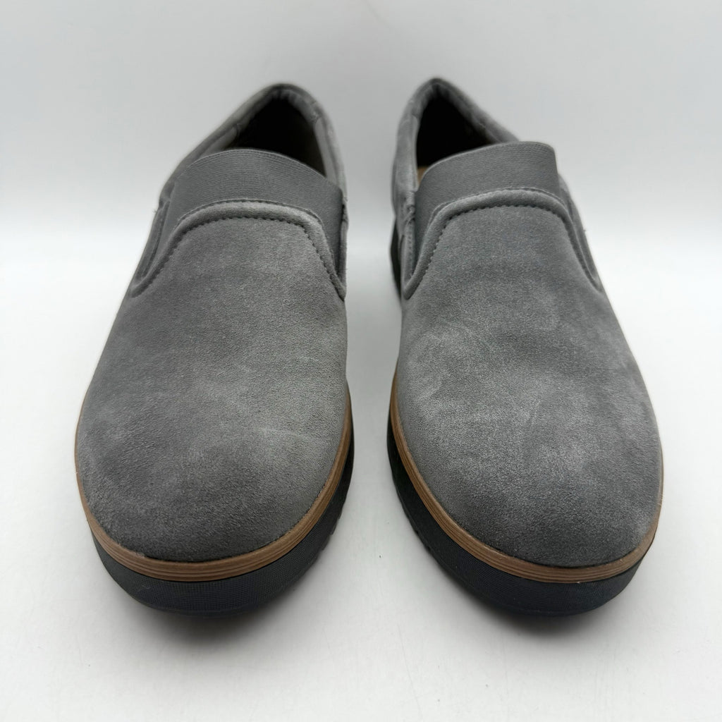Clarks Womens Zylah Sky Platform Loafers US 11 M EU 42.5 Grey Suede NWOB