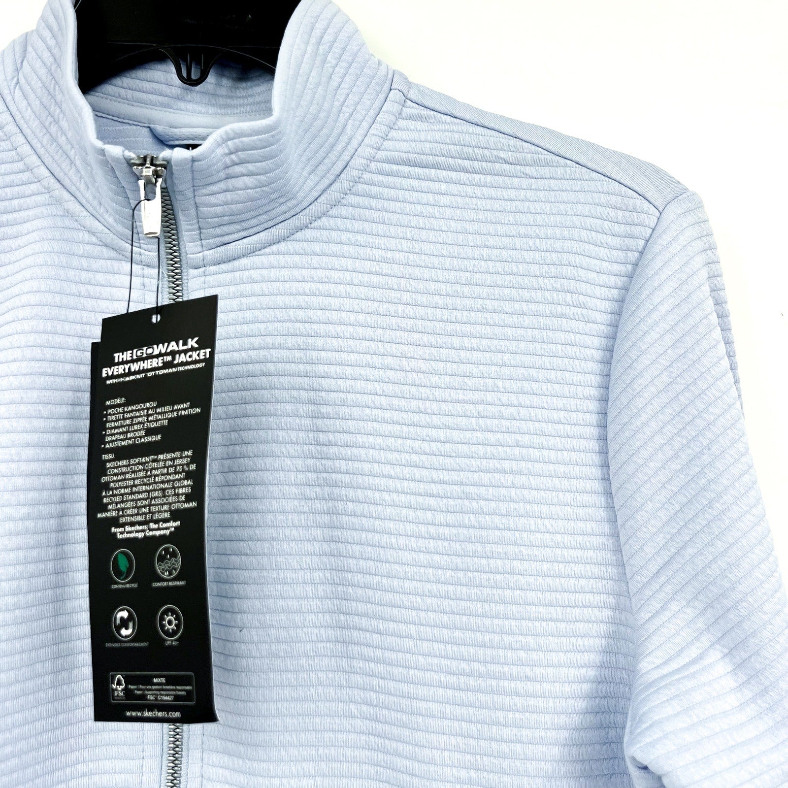 SKECHERS Women's GO WALK Everywhere Jacket XS Blue Full Zip NWT