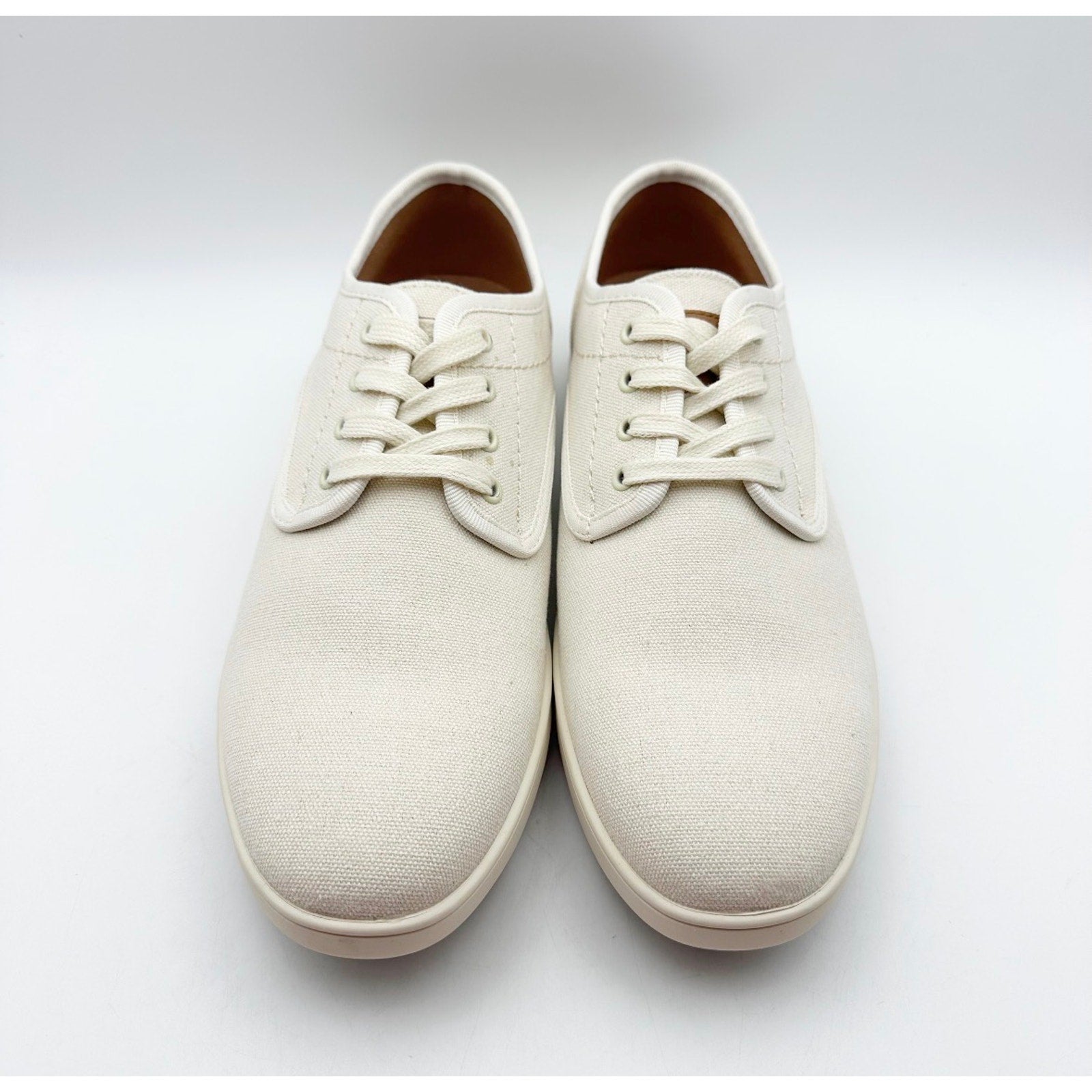 STEVE MADDEN Mens Fenta Casual Sneakers Size 10 M Cream White Fabric NIB