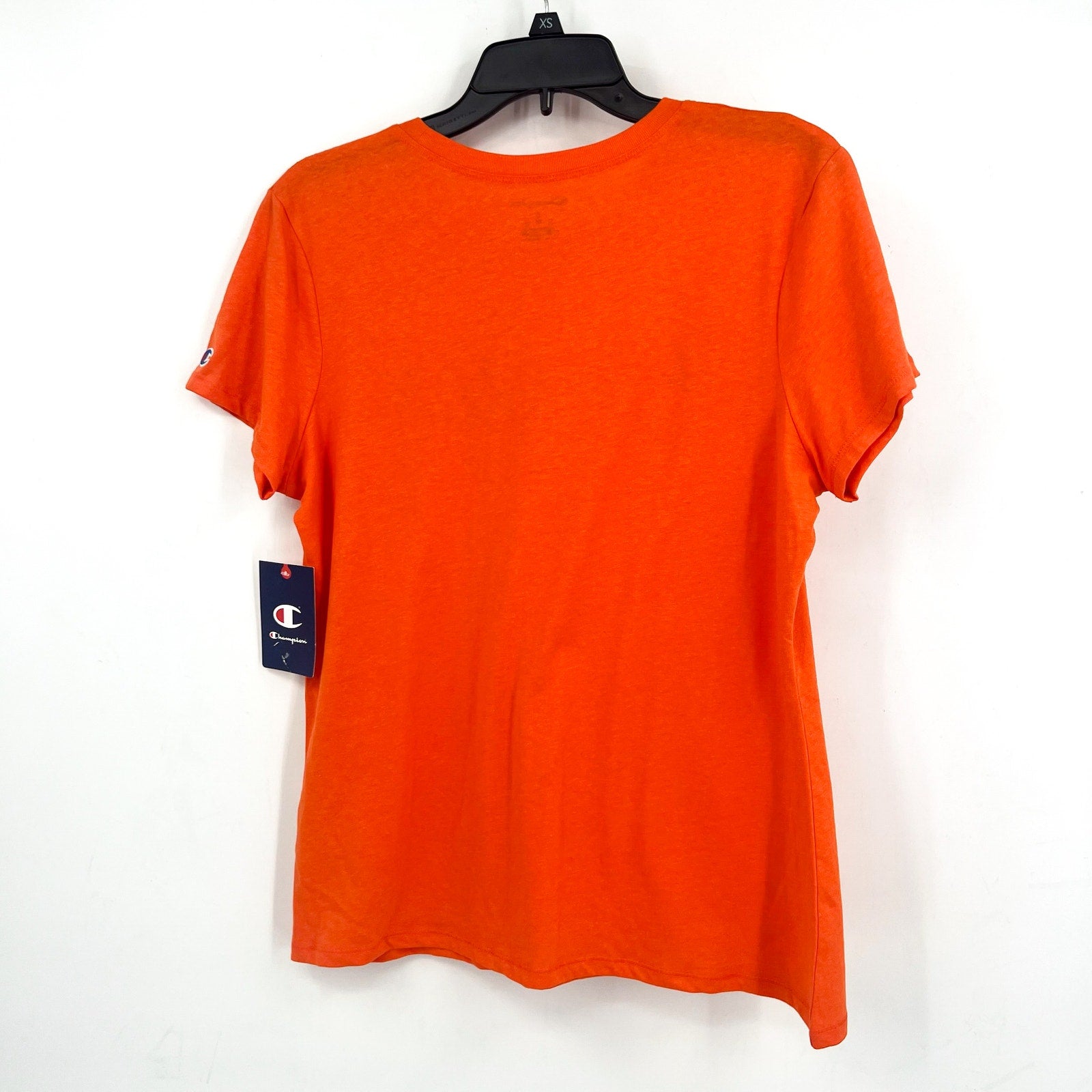 CHAMPION Womens Clemson Team Script Short Sleeve T-shirt Large Orange NWT