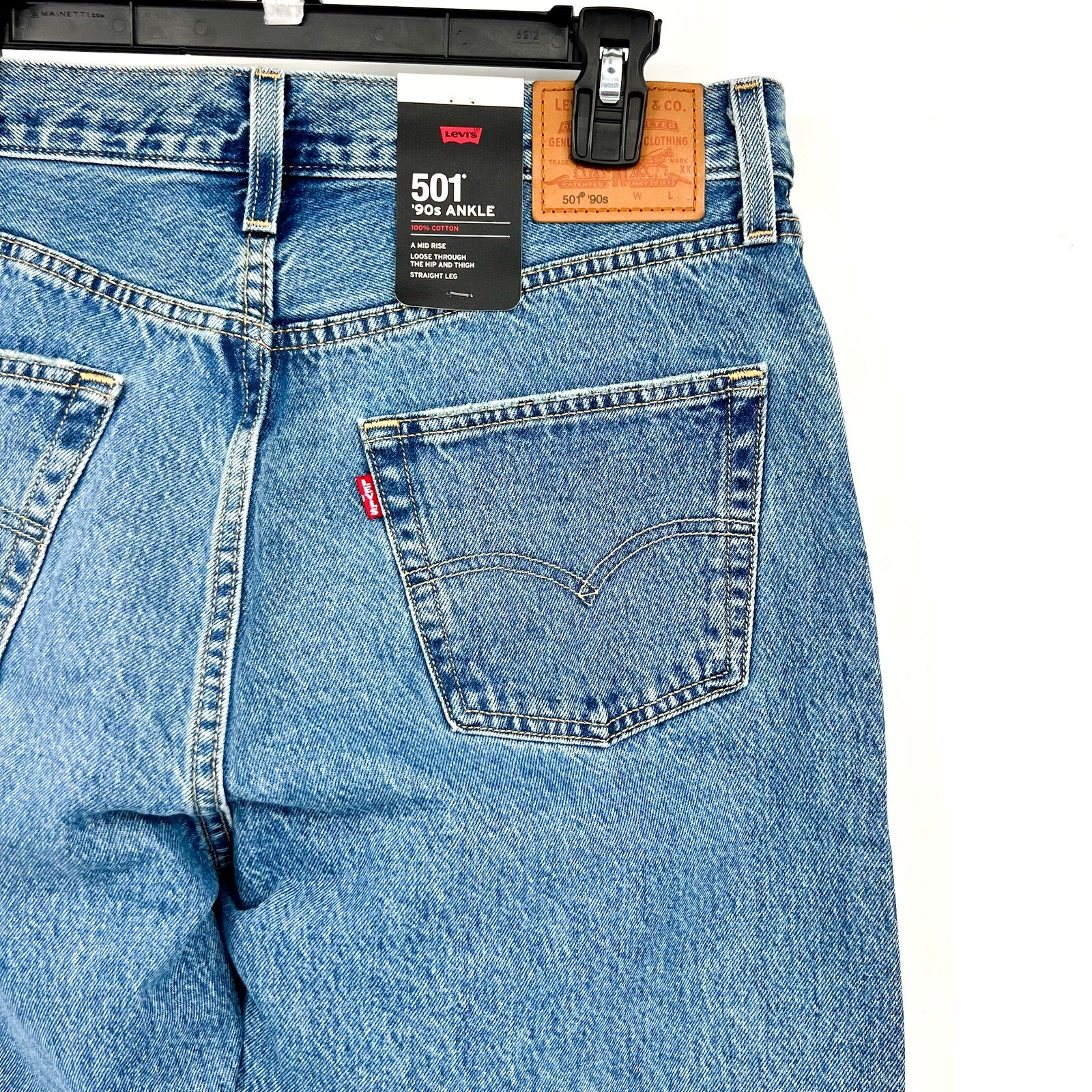 LEVI'S Womens 501 90's Ankle Jeans 31x27 US 12 Mid Rise Straight A9150-0002 NWT