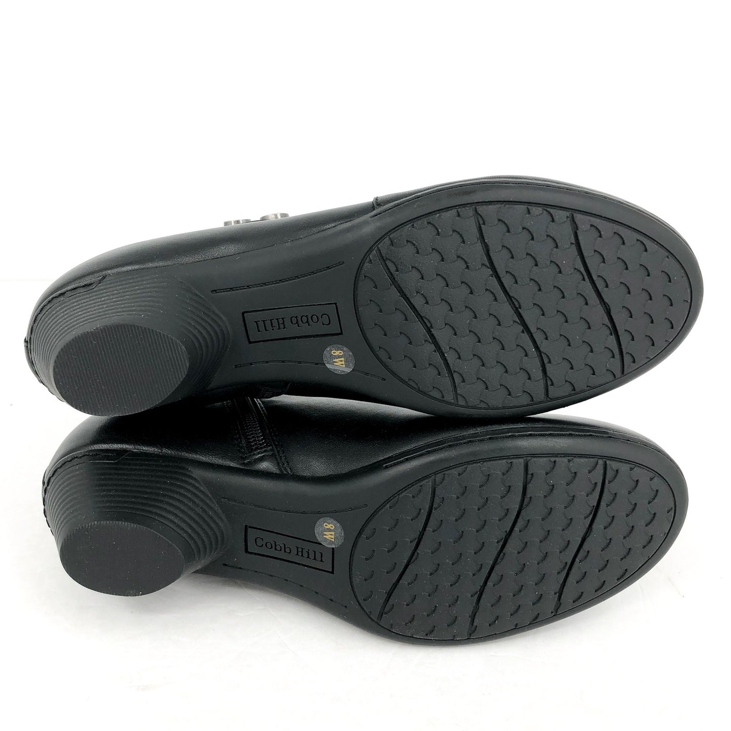 Cobb Hill Womens Larsa Ankle Bootie US 8 Wide EU 38.5 Black Leather NIB