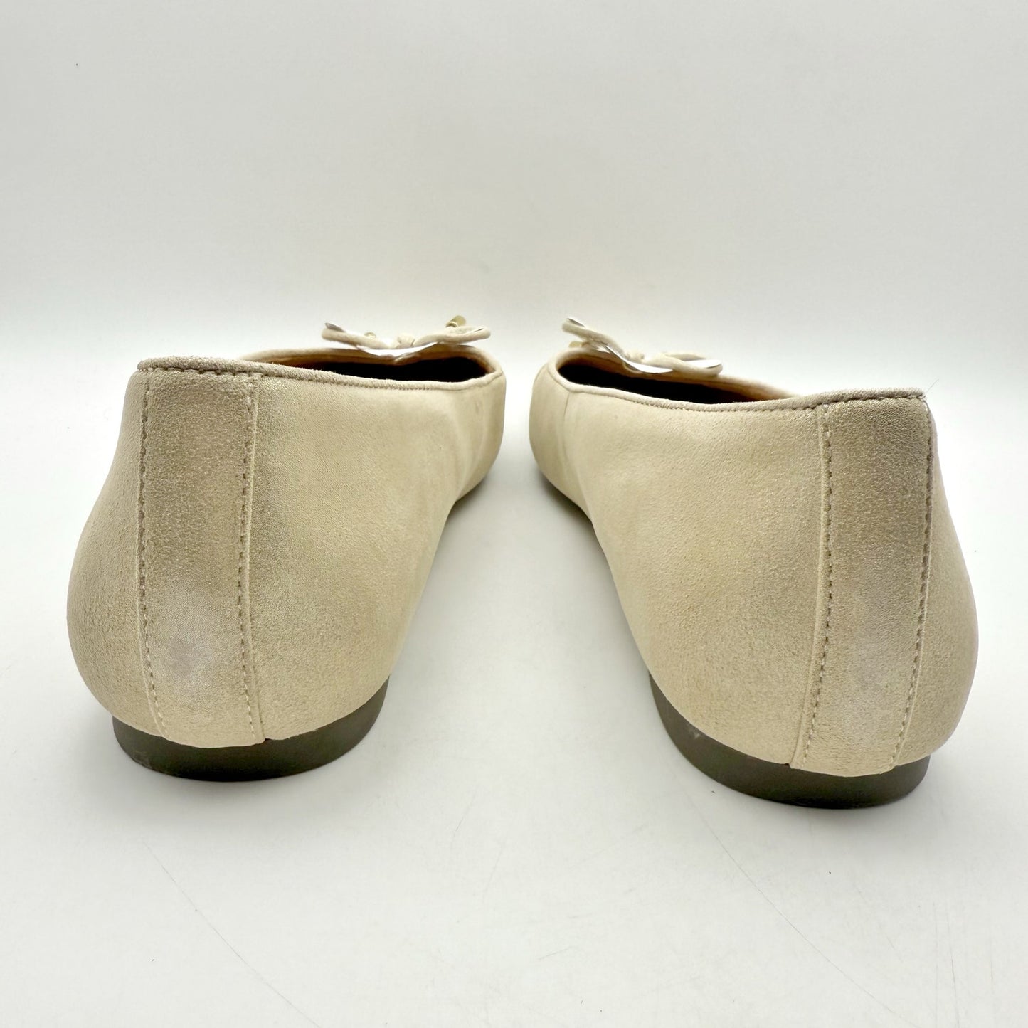 VIONIC Womens Klara Flats US 13 M EU 45 Gold Metal Leather