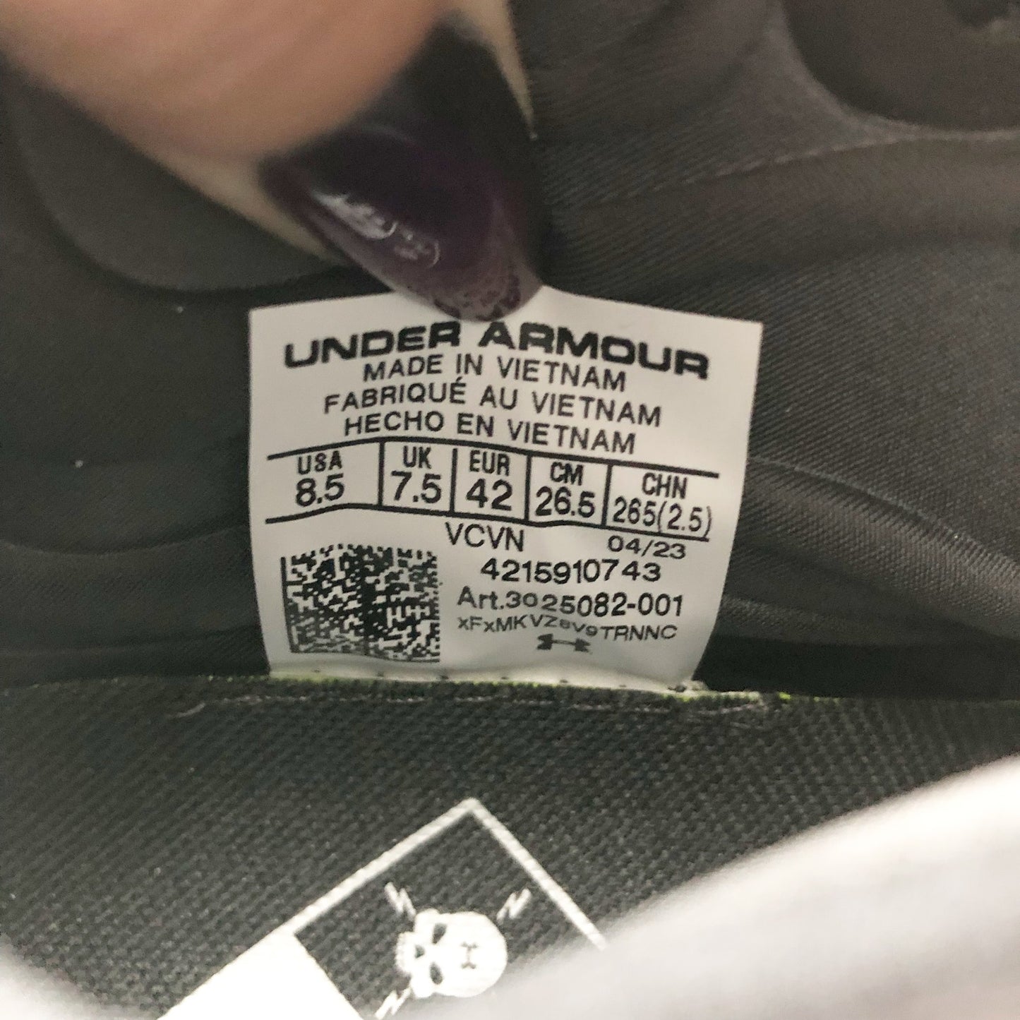 Under Armour Men's Spotlight Lux Mc 2.0 Football Cleats 8.5 Black White NWOB