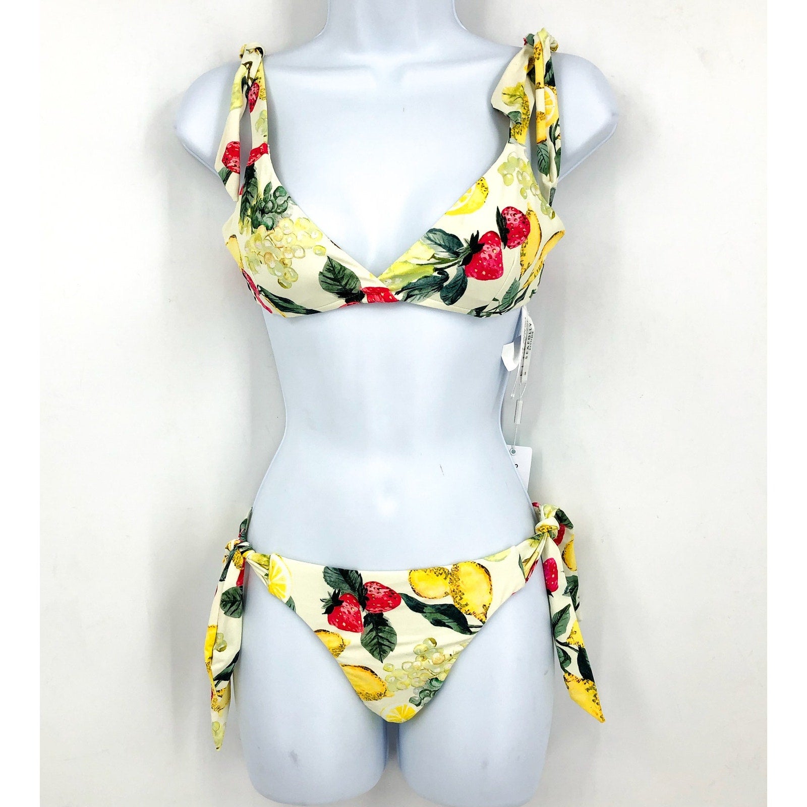 SEAFOLLY Wrap Front Bralette & Bikini Bottom Set 4(Top) 2(Bottom) Lemoncello NWT