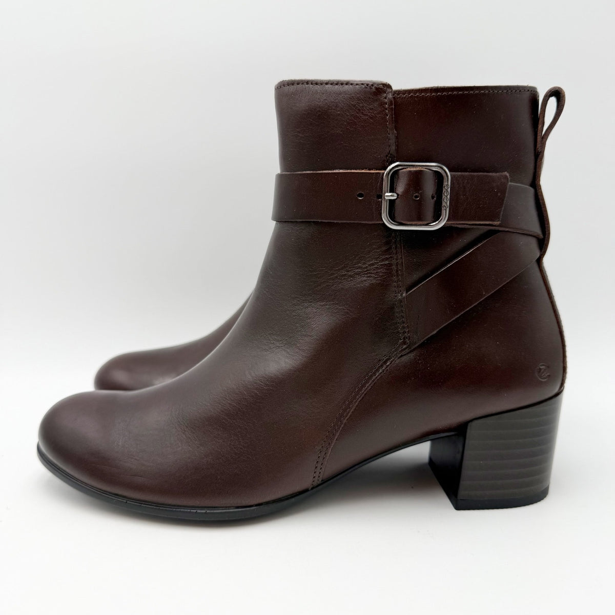 ECCO Womens Dress Classic 35 Heeled Ankle Boot EU 38 US 7-7.5 Brown Leather NWOB