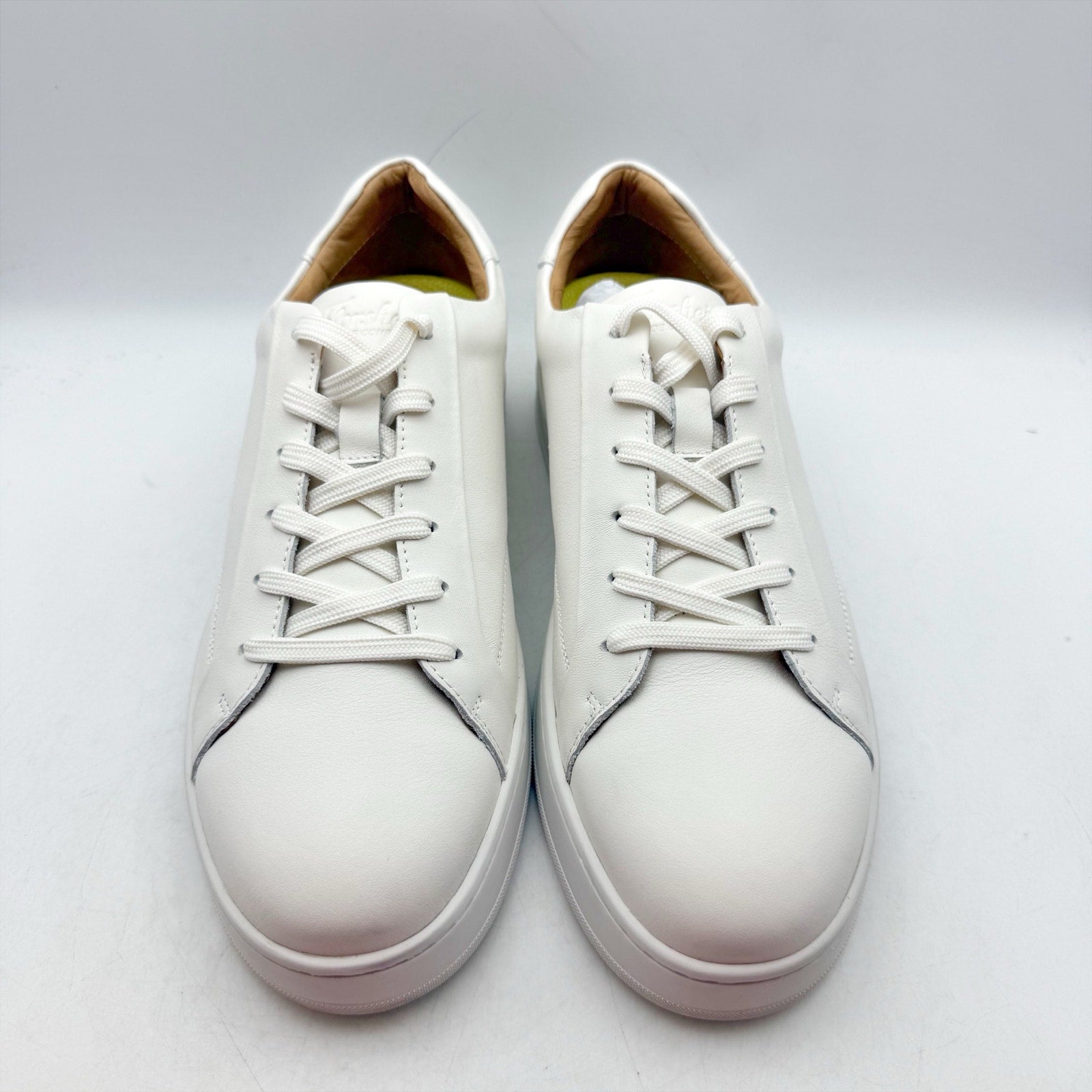 Florsheim Mens Monopoli Casual Sneakers Size 12 WIDE Cream White Leather NWOB