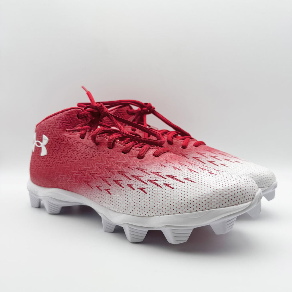 Under Armour Men's Spotlight Franchise RM Cleats Size 9.5 Red White NWOB