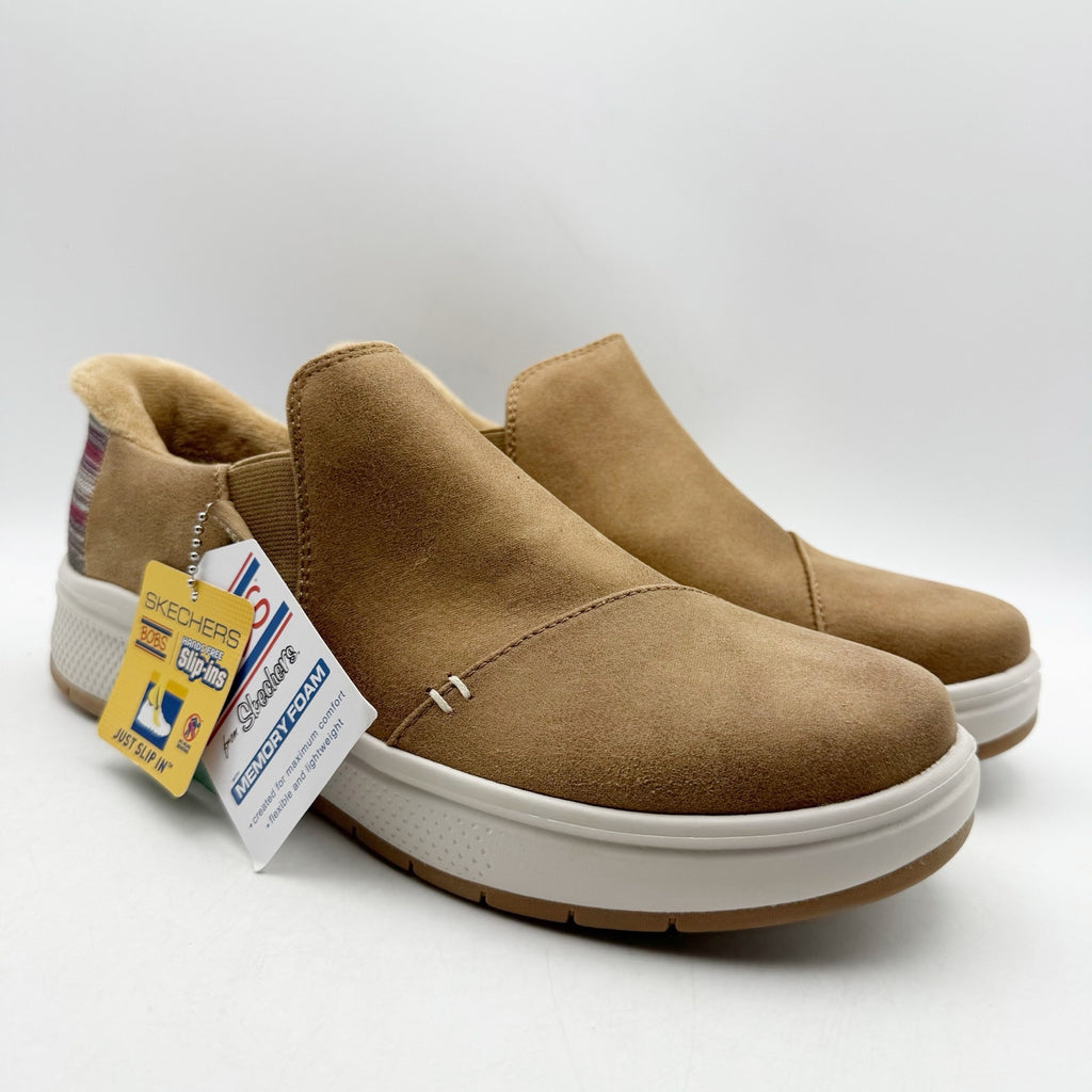 Skechers BOBS Womens Slip-Ins Skipper Wave Stay Snug Shoes US 9.5 Brown NWT