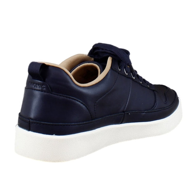Vionic Womens Elise Casual Sneakers US 6.5 EU 36.5 Navy Blue Leather Low Top NIB