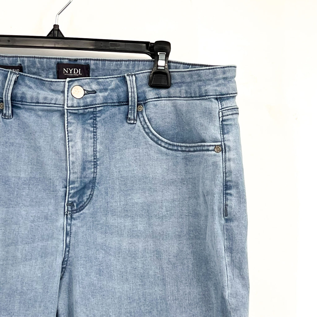 NYDJ Womens Margot Girlfriend Jeans Size 14 PETITE Kingston Blue NWT