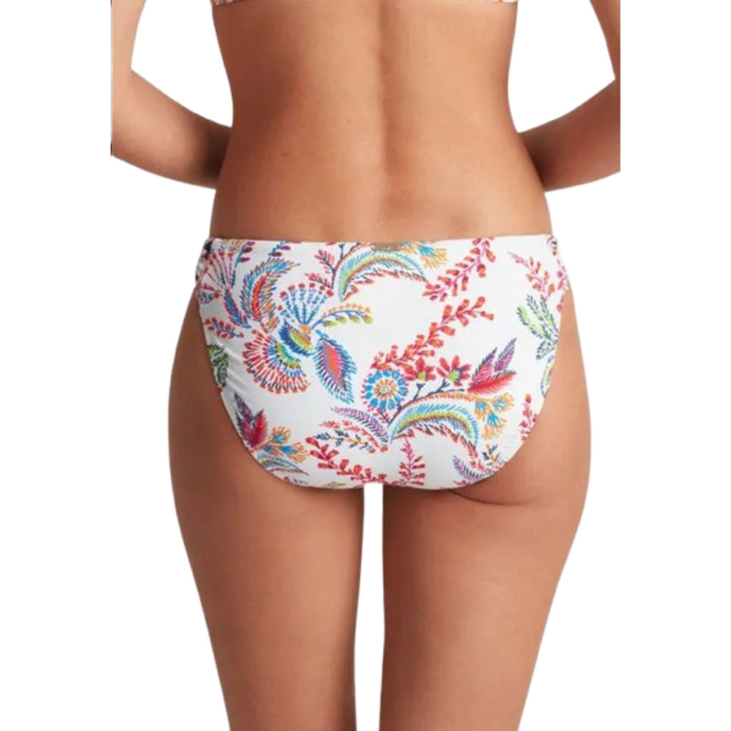 LAUREN RALPH LAUREN Fleurette Hipster Bikini Bottom Size 8 White Twist Side NWT