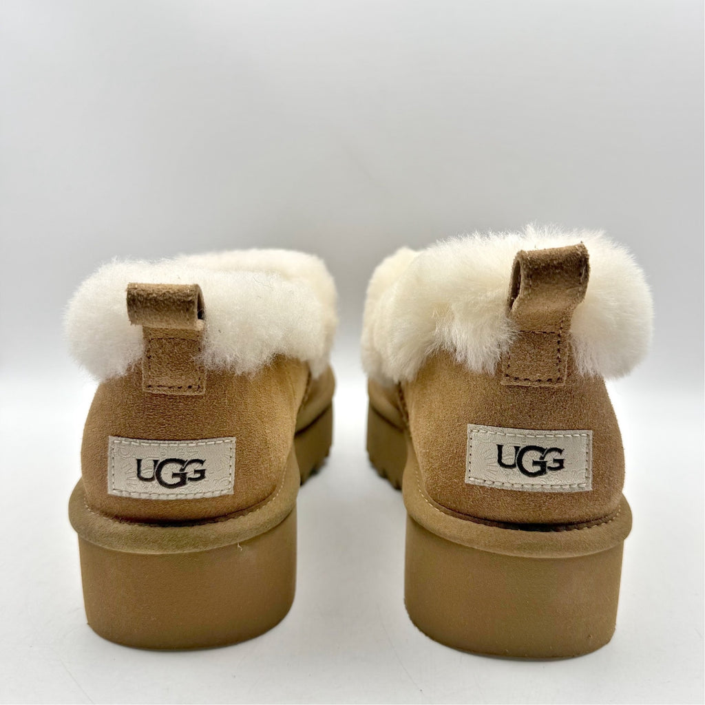 UGG Womens Nita Platform Slippers US 10 EU 41 Chestnut Brown Suede NWOB
