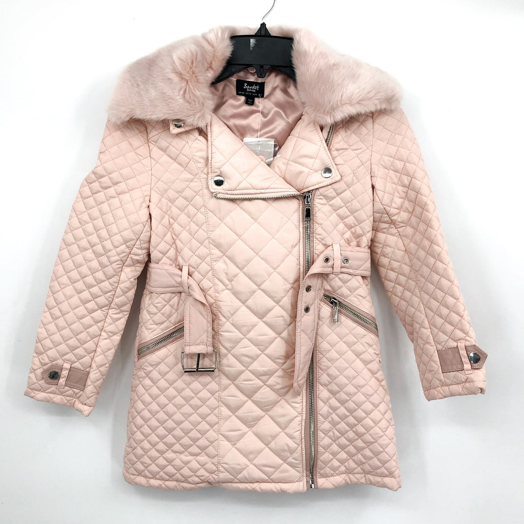BARDOT JUNIOR Girl's Grace Quilted Coat Size 7/8 Pink Blush NWT