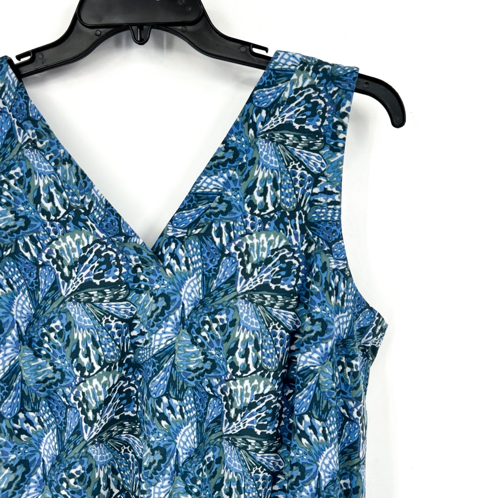 TOAD & CO Women's Sunkissed Liv Romper XL Blue Iris Butterfly Sleeveless NWT