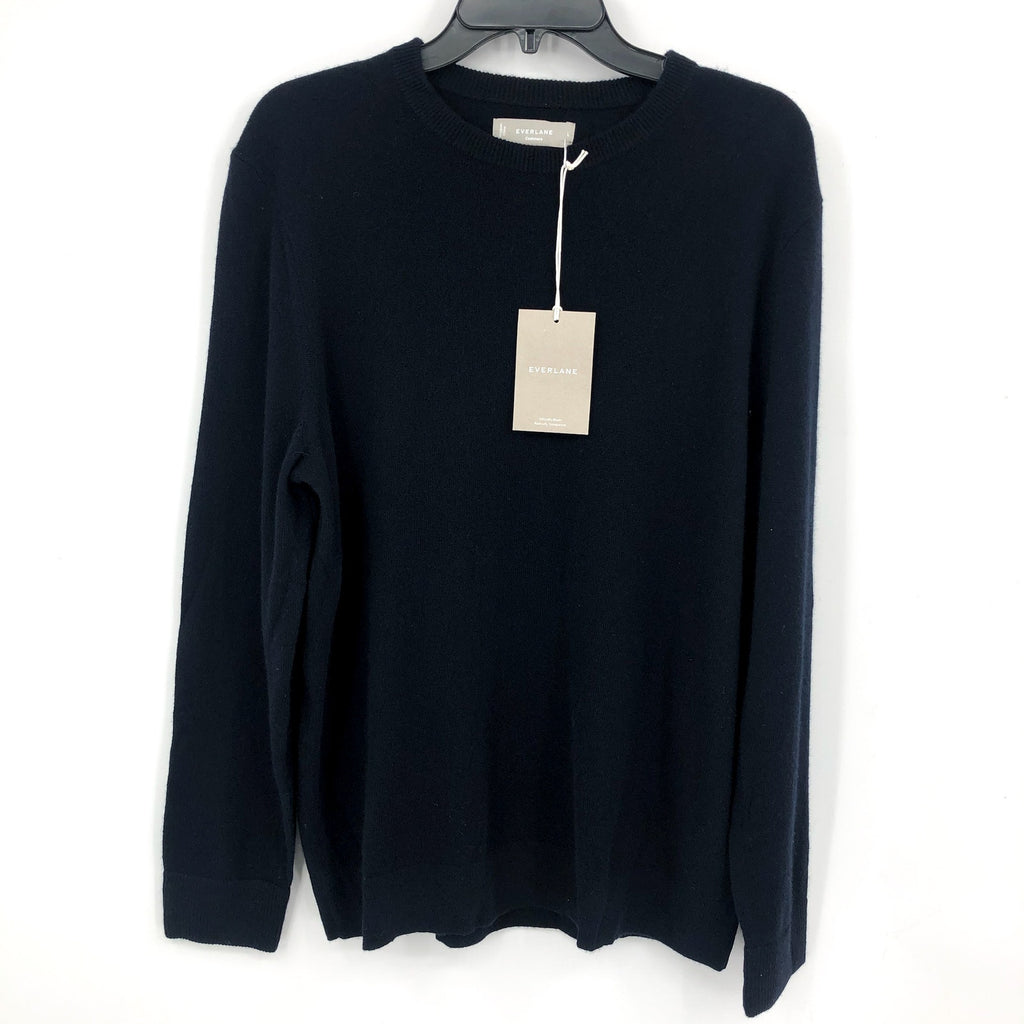 Everlane Mens Grade-A Cashmere Crew Sweater XS Dark Navy Blue NWT