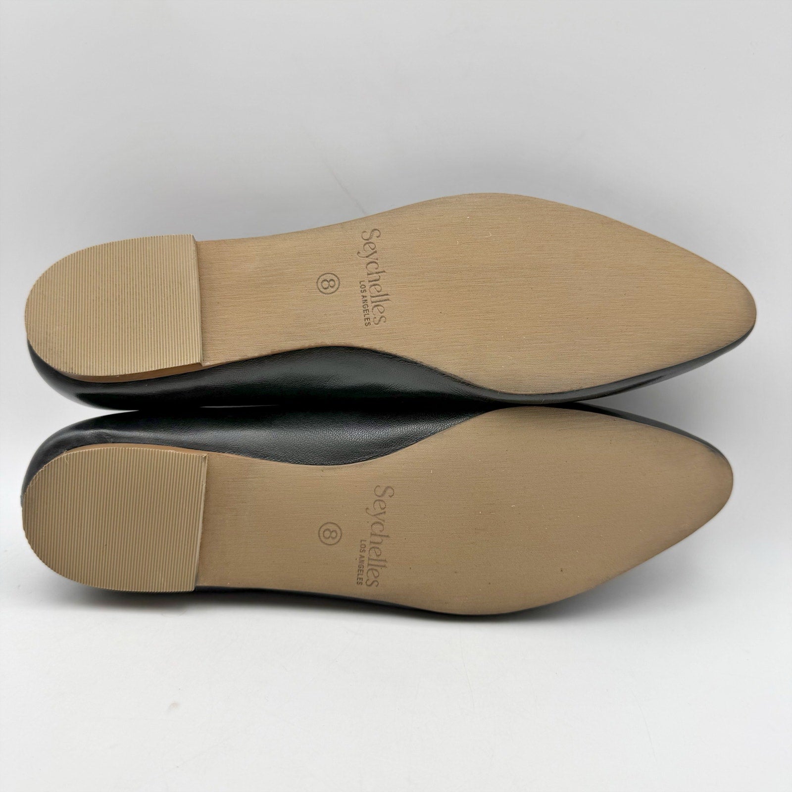 Seychelles Womens American Dreams Ballet Flats US 8 Black Leather NIB