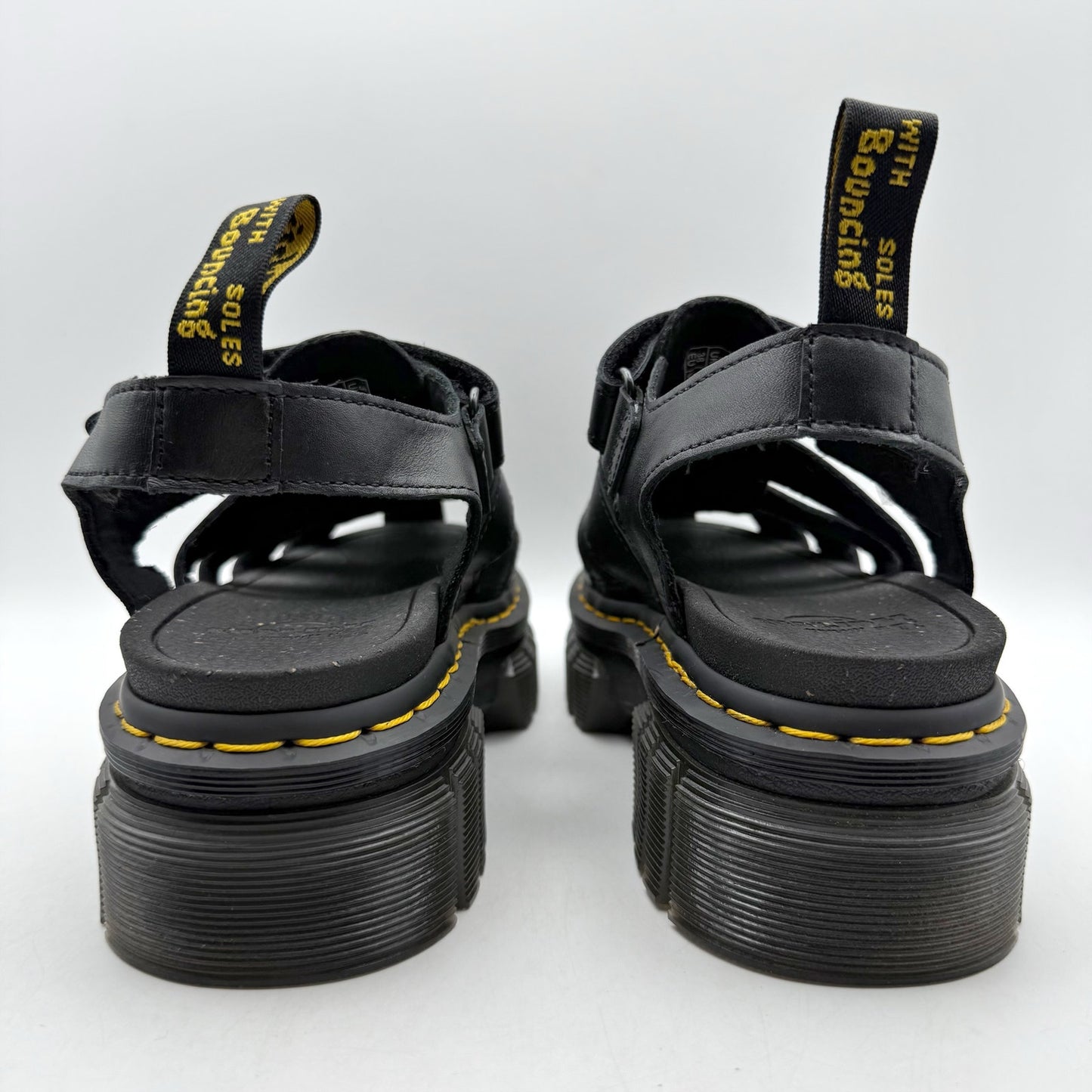 Dr. Martens Womens Ricki Fisherman Platform Sandals EU 38 US 7 Black Leather NIB