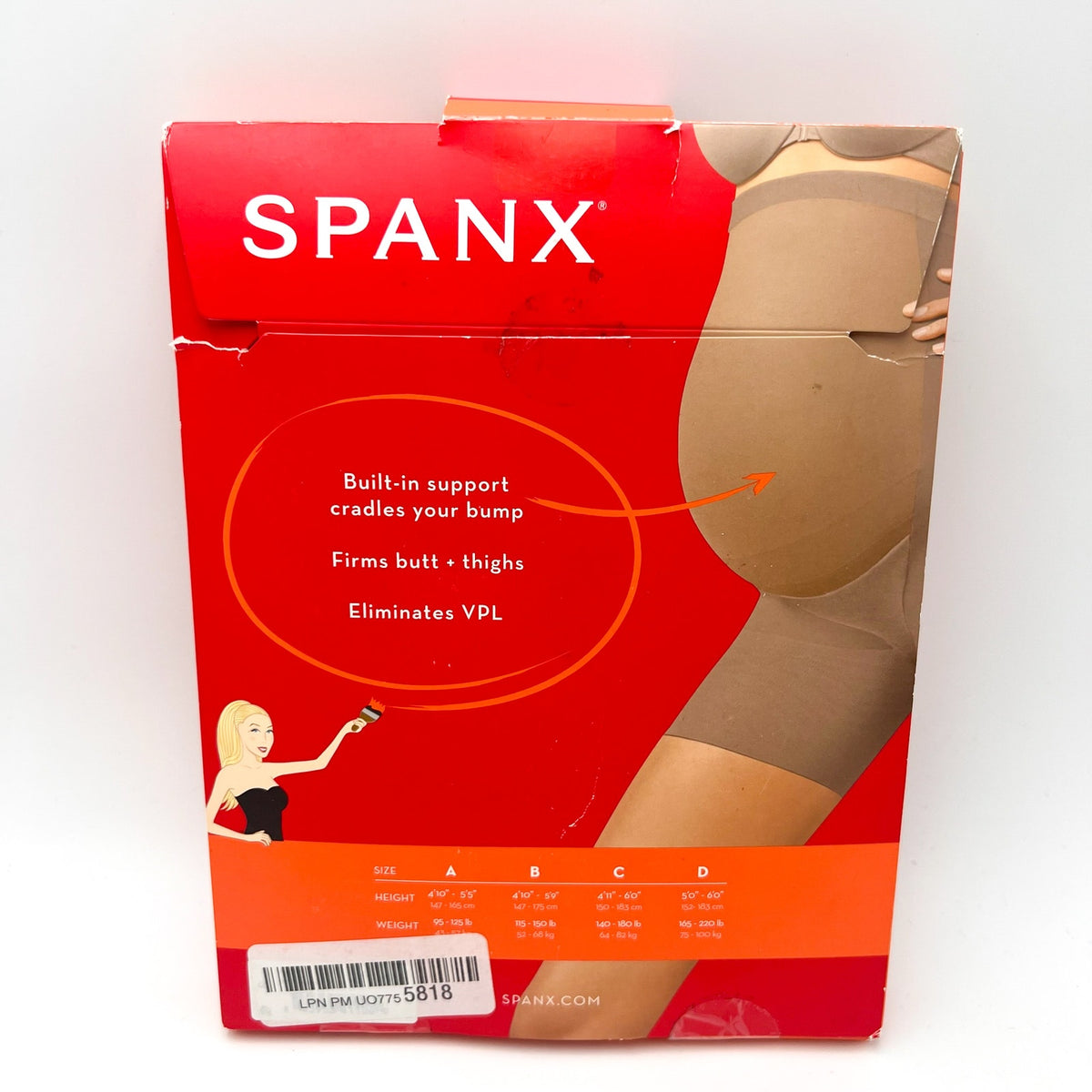 SPANX Maternity Mama Shaping Shorts Size B Cafe Au Lait Stretch NWT
