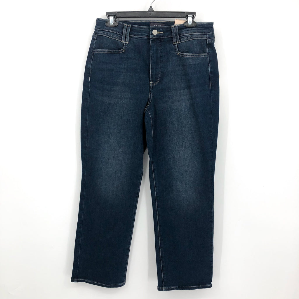 NYDJ Womens Straight Ankle Jeans Size 8 Blue Wonderland Relaxed NWT