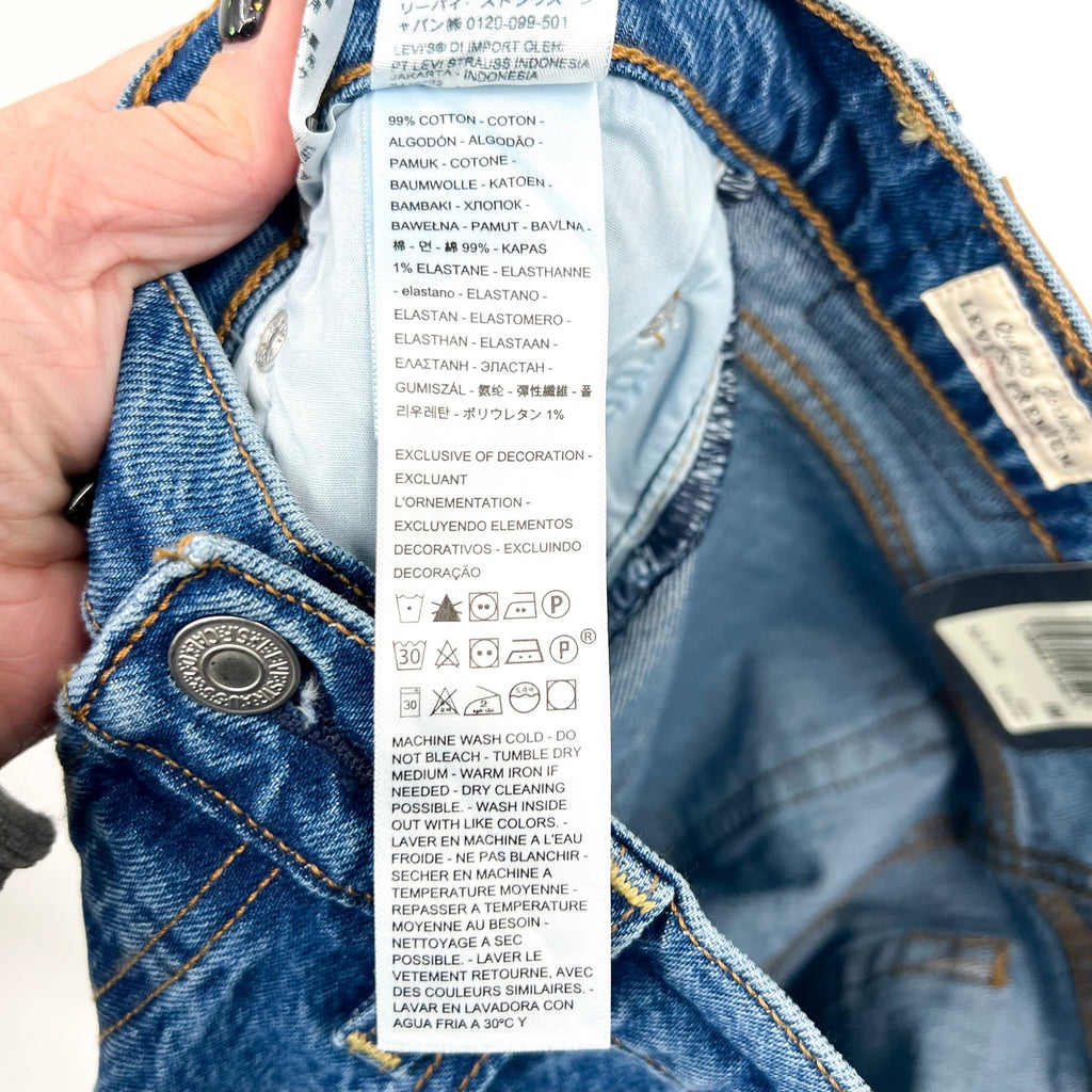 Levi's Womens Ribcage Straight Ankle Jeans 30x29 10 Jazz Pop Blue 72693-0177 NWT