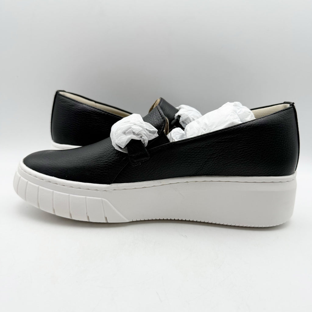 Naturalizer Womens Daphne Casual Sneakers US 12M EU 43 Black Leather Slip on NIB