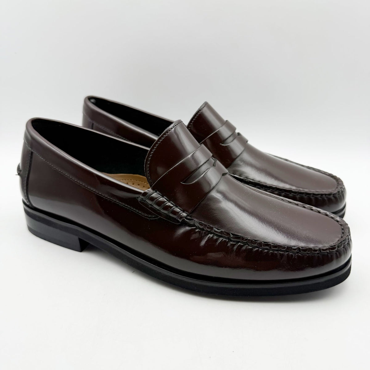Florsheim Mens Berkley Flex Penny Loafer Size 11.5 Burgundy Brown Leather NWOB