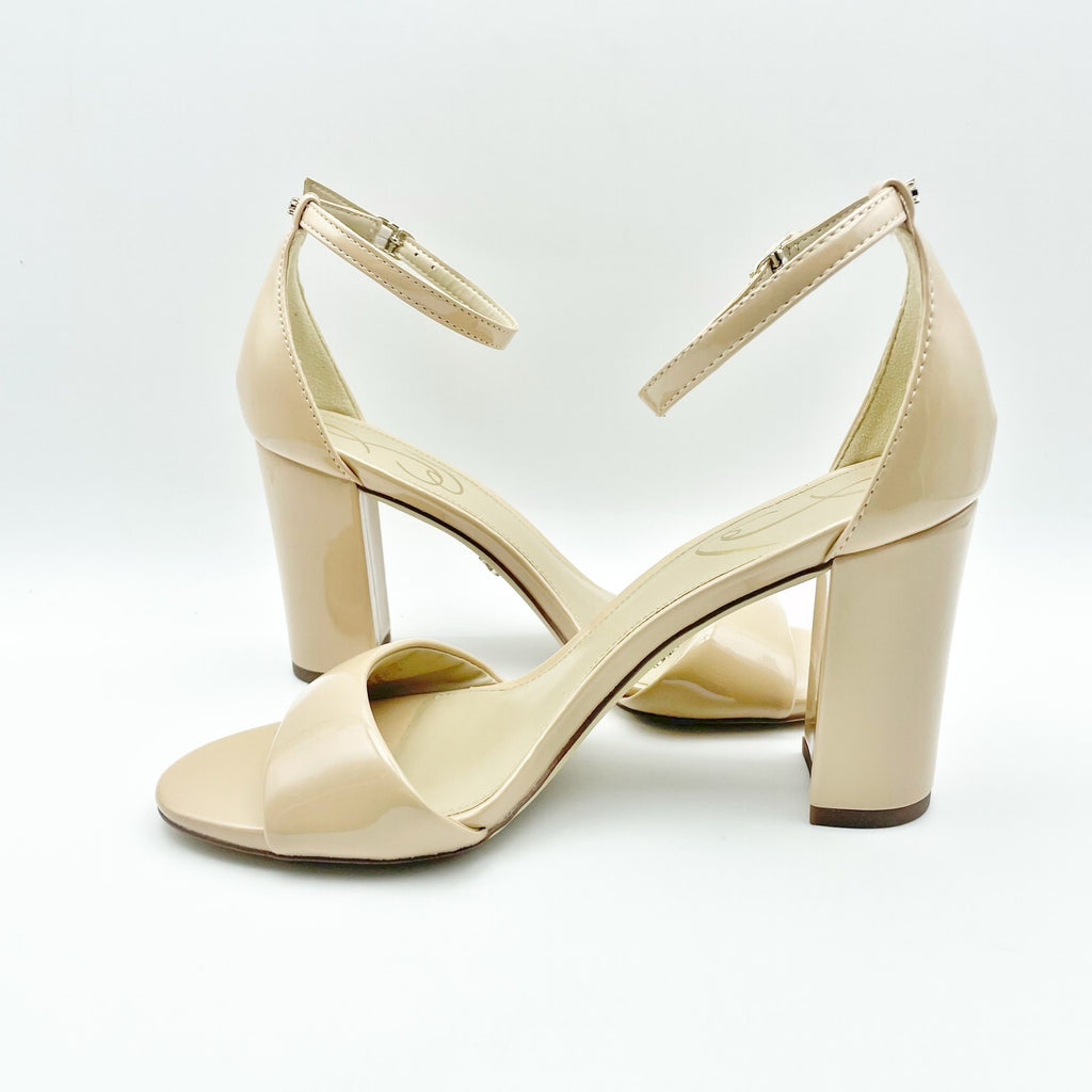 Sam Edelman Womens Robyn Heeled Sandal US 7.5 M EU 38 Beige Leather NIB