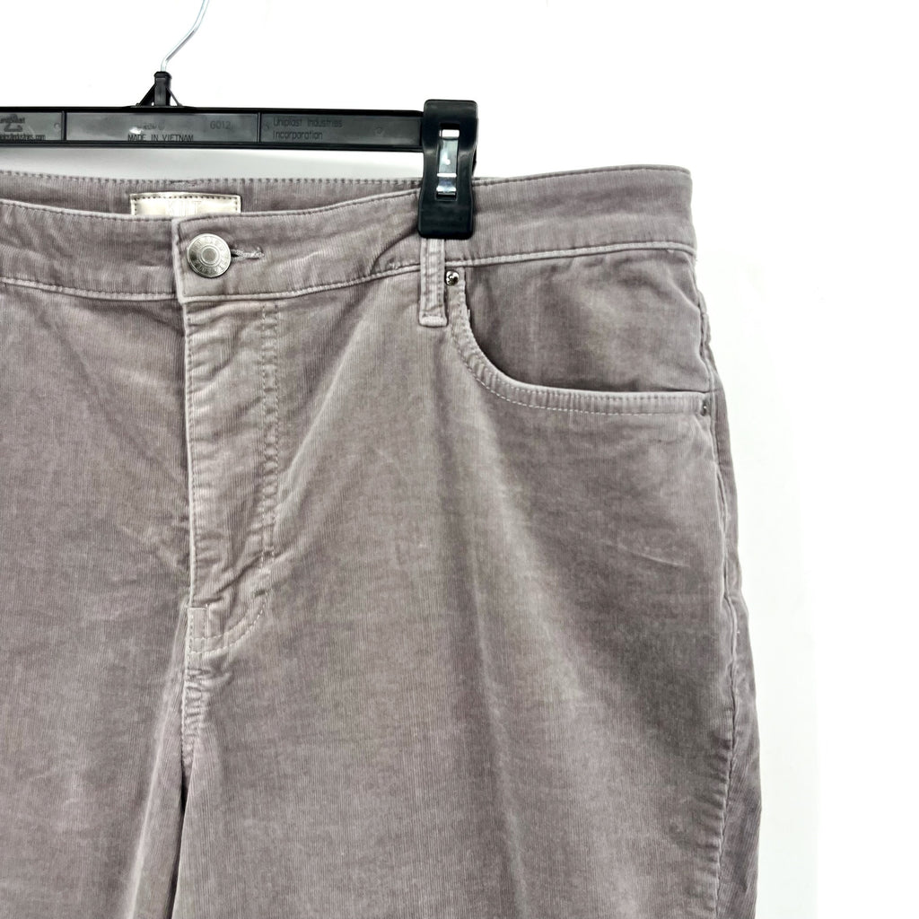 KUT FROM THE KLOTH Rachael Mom Corduroy Jeans Size 18 Grey High-rise Fab Ab NWOT