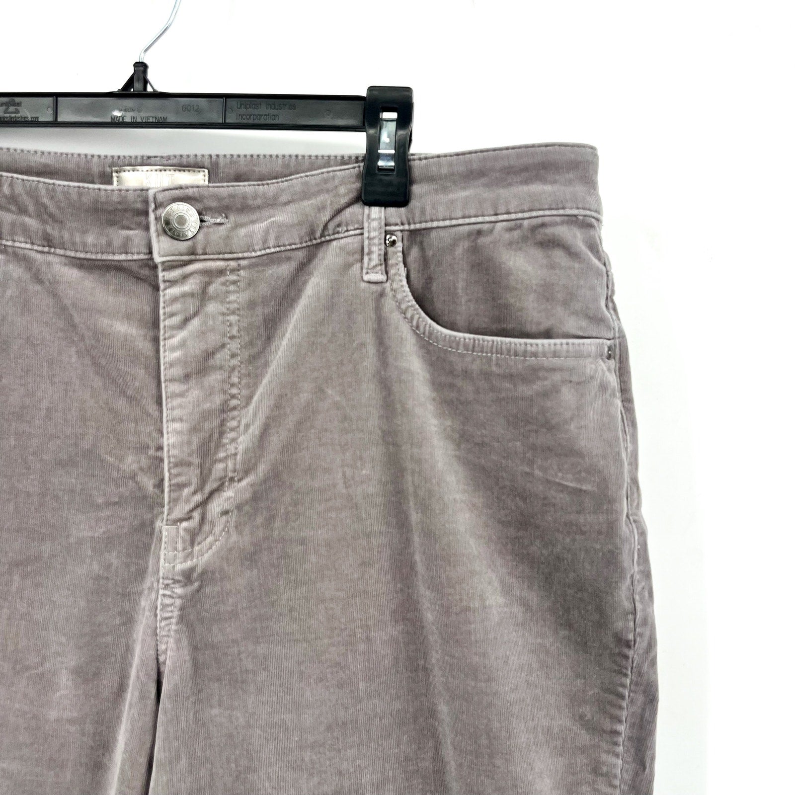 KUT FROM THE KLOTH Rachael Mom Corduroy Jeans Size 18 Grey High-rise Fab Ab NWOT