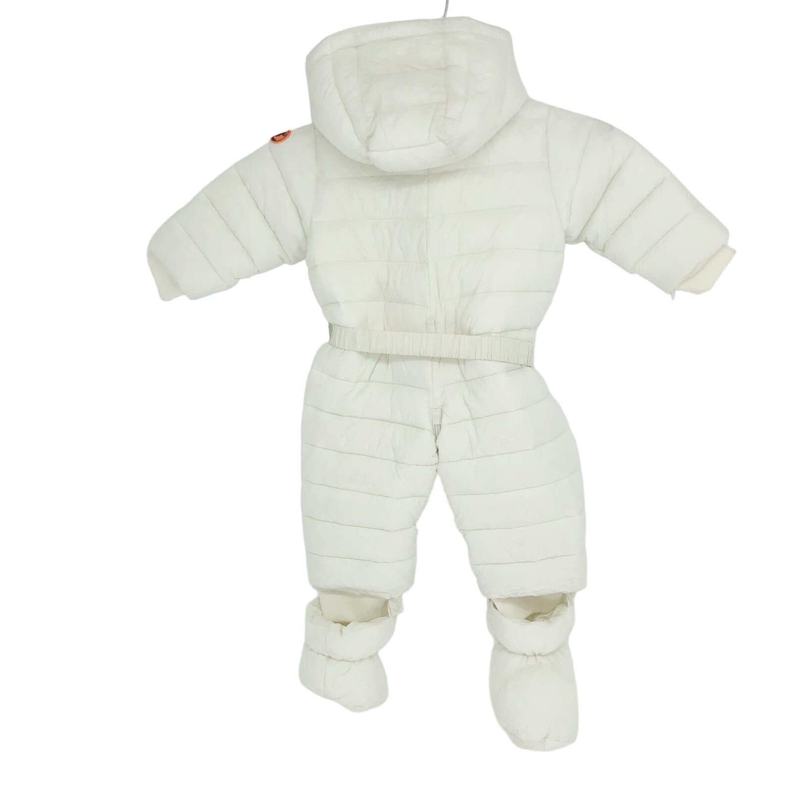 Save the Duck Baby Storm Hooded Snowsuit 6-9 Month White Puffer Winter NWOT