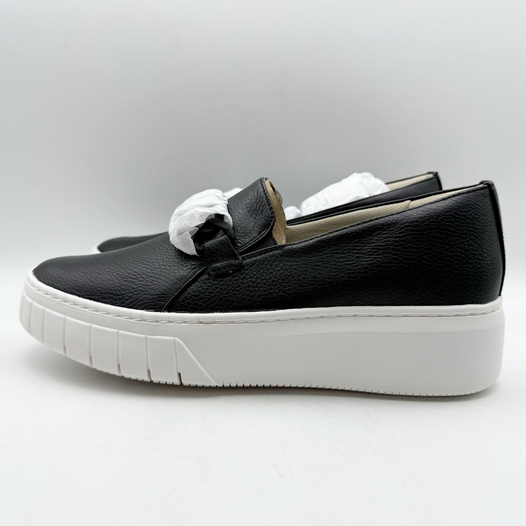 Naturalizer Womens Daphne Casual Sneakers US 12M EU 43 Black Leather Slip on NIB