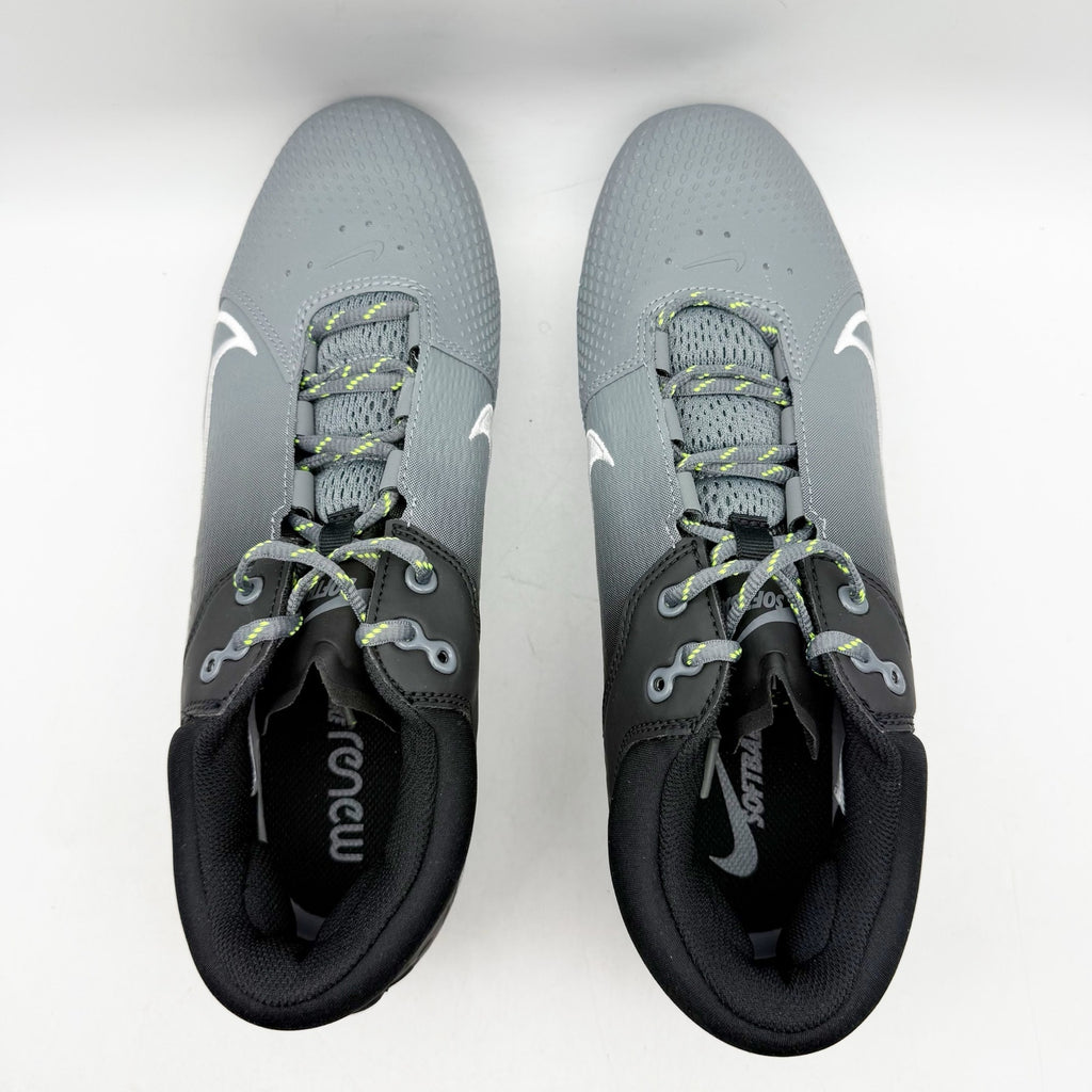 Nike Womens Hyperdiamond 4 Elite Softball Cleats US 11 EU 43 Black Grey NWOB