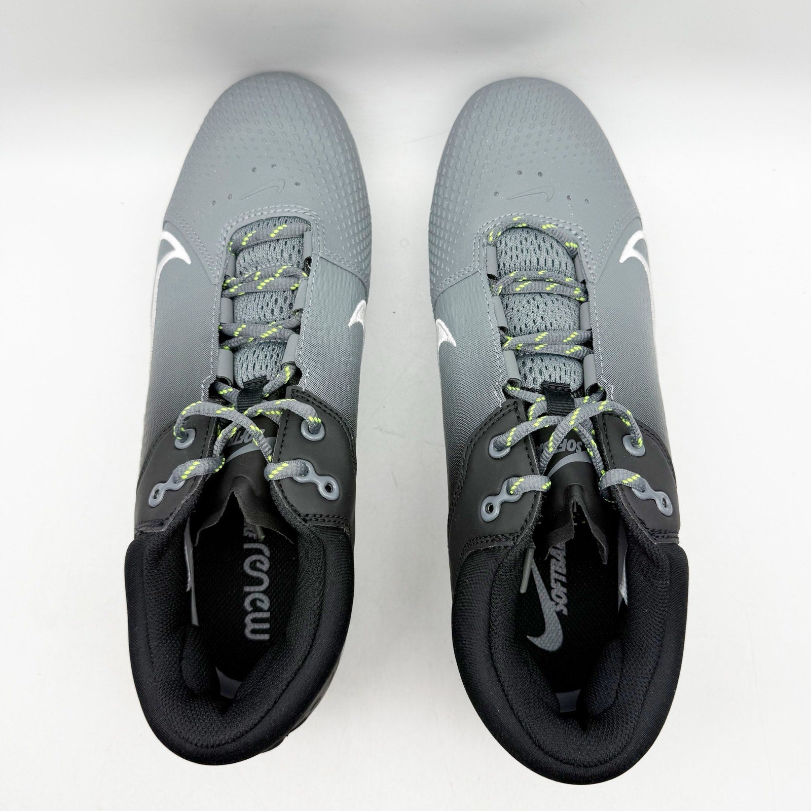 Nike Womens Hyperdiamond 4 Elite Softball Cleats US 11 EU 43 Black Grey NWOB