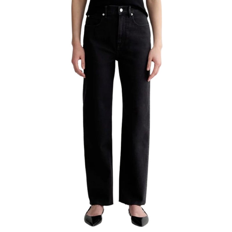 EVERLANE Women's The Way-High Jeans 25x27 US 0 Coal Black Straight Leg NWT