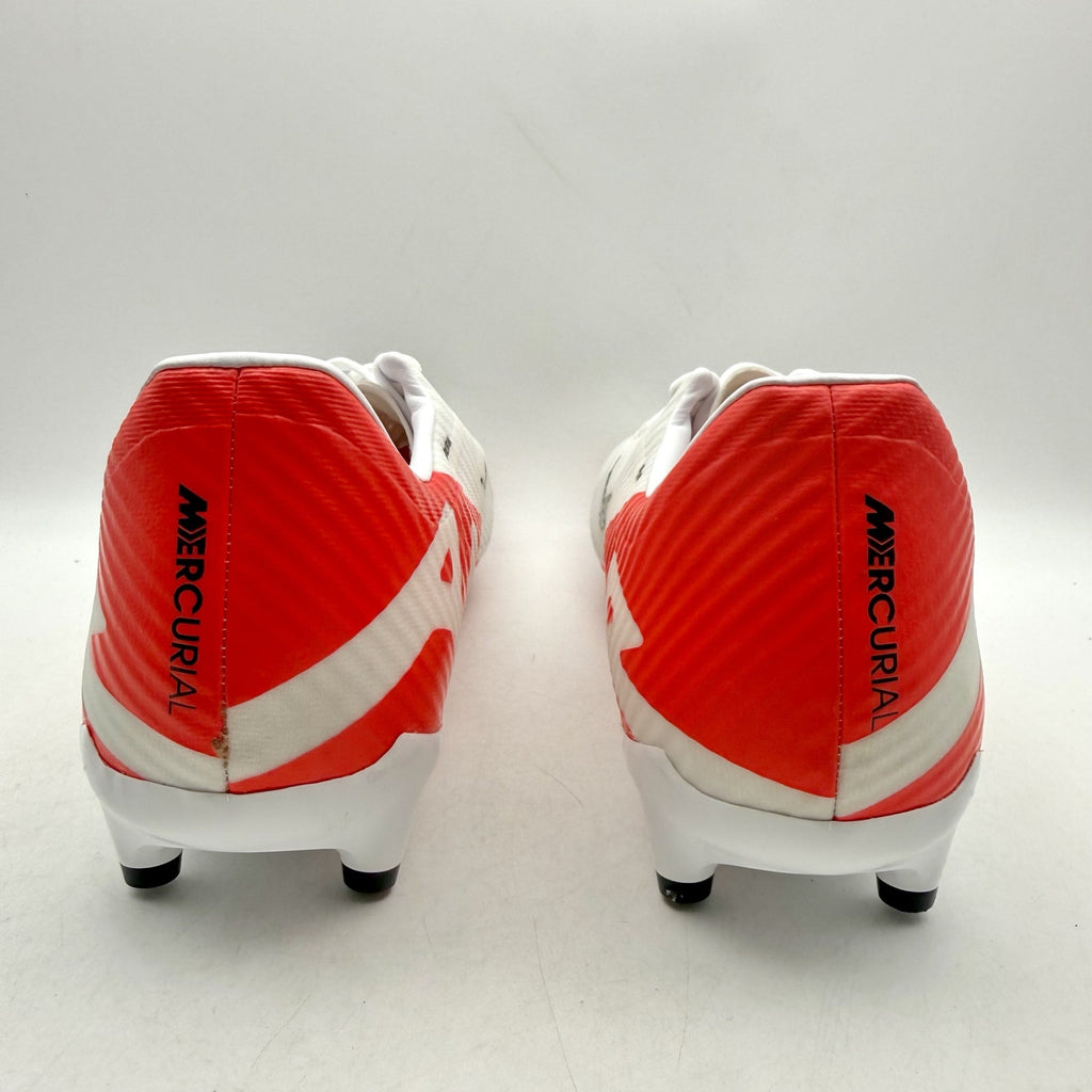 Nike Mens Zoom Vapor 15 Academy MG Soccer Cleats US 11.5 White Red DJ5631 NWOB