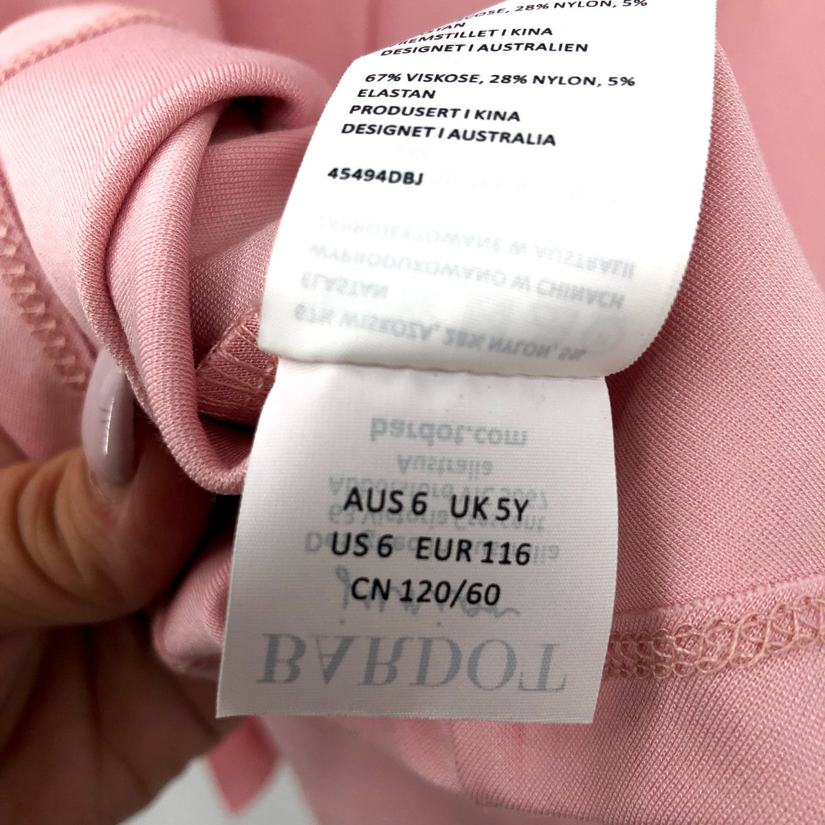 BARDOT JUNIOR Girl's Dasha Ruffle Dress Size 6 Pink Peachskin Long Sleeve NWT