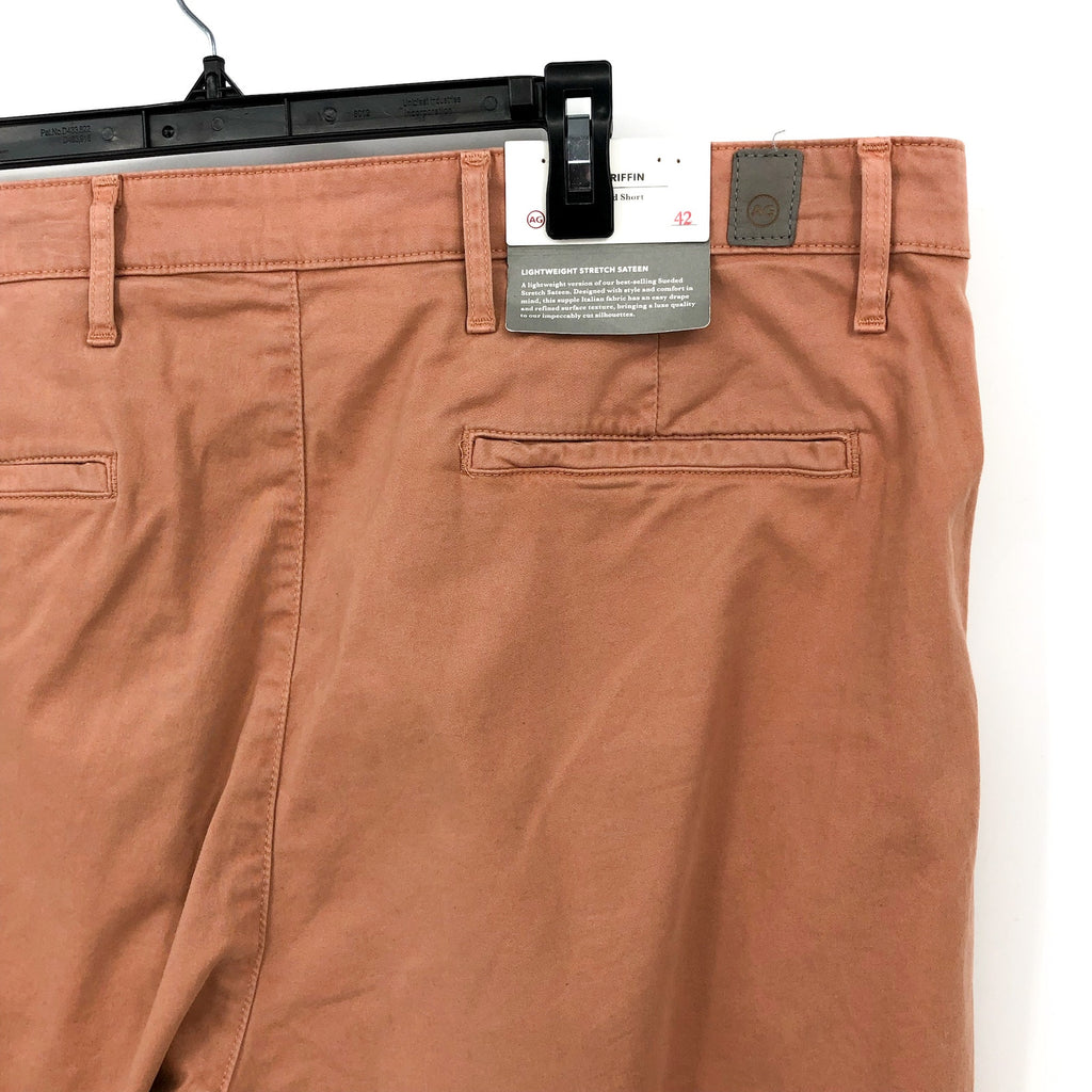 AG ADRIANO GOLDSCHMIED Mens Griffin Shorts Size 42 Orange 10" Tailored Fit NWT