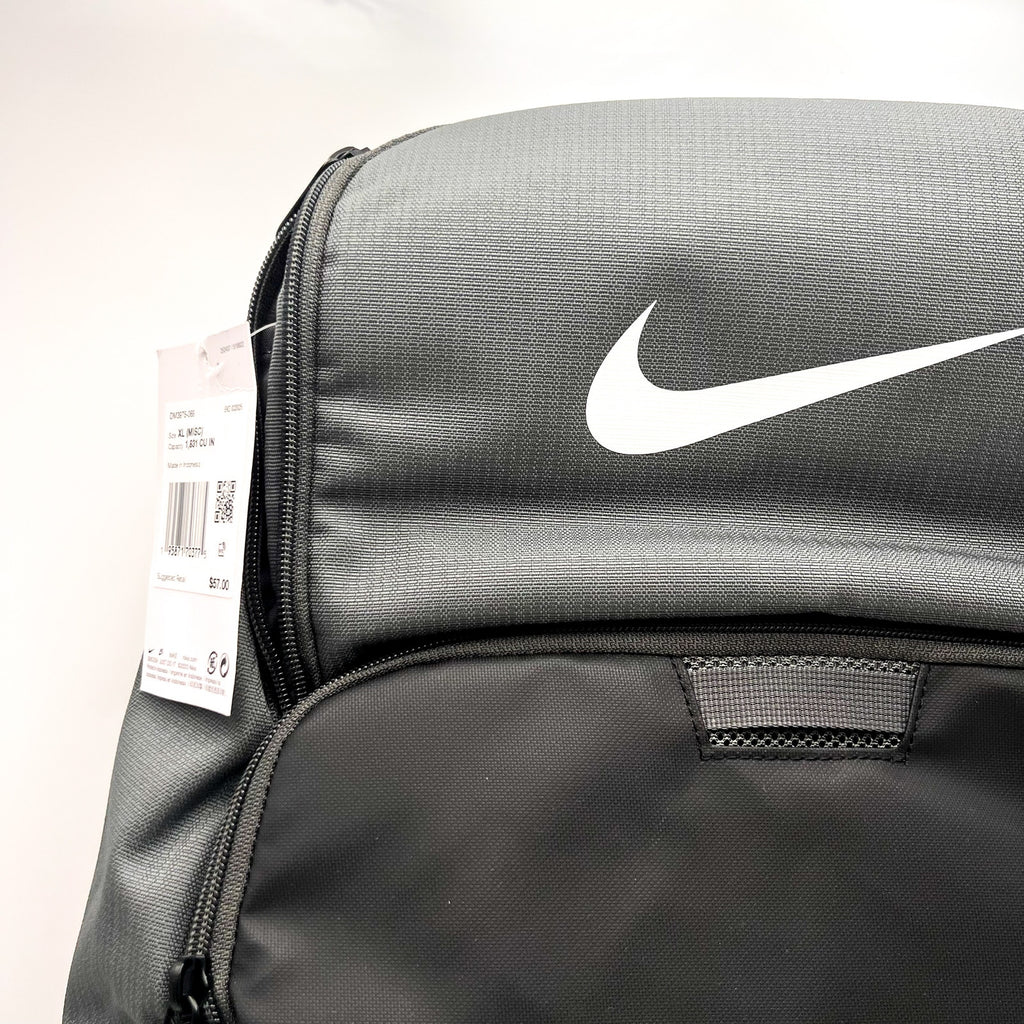 Nike Unisex Brasilia 9.5 Training Backpack XL 30L Iron Grey Black White NWT