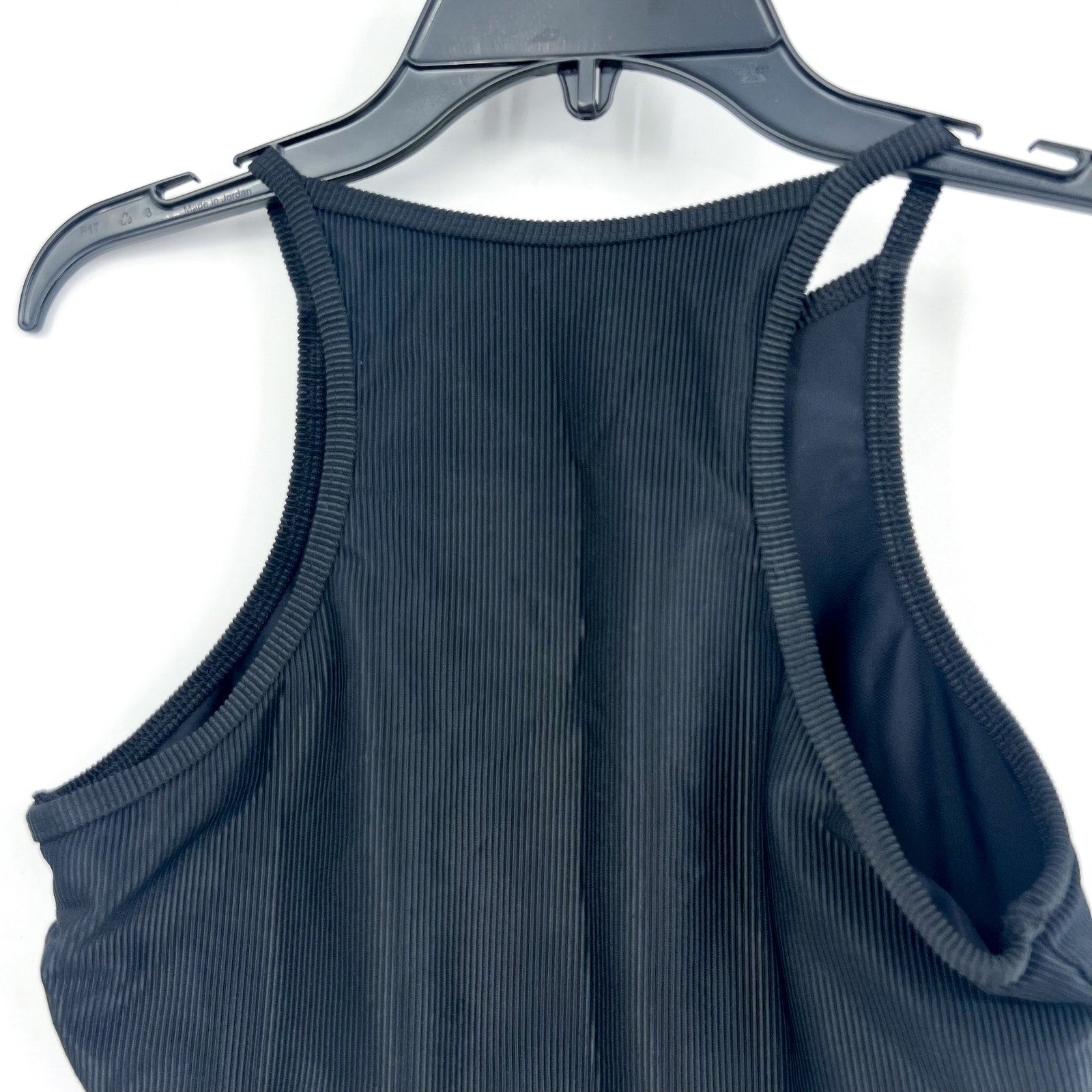 BEACH RIOT Women's Anna Tank Top Medium Black Ribbed Crop NWT