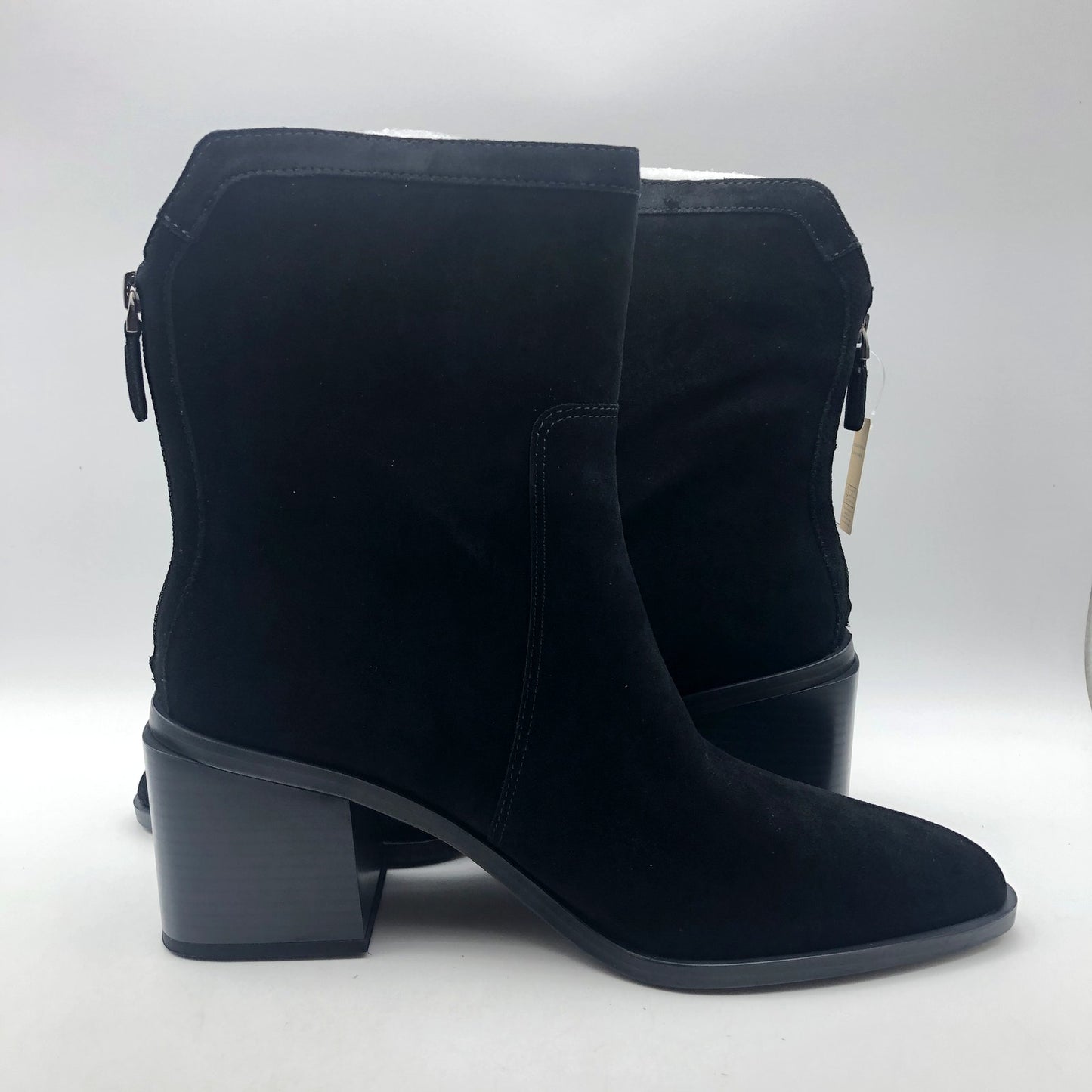 Vince Camuto Womens Kortimy Heeled Ankle Boots US 6.5 Black Suede NIB