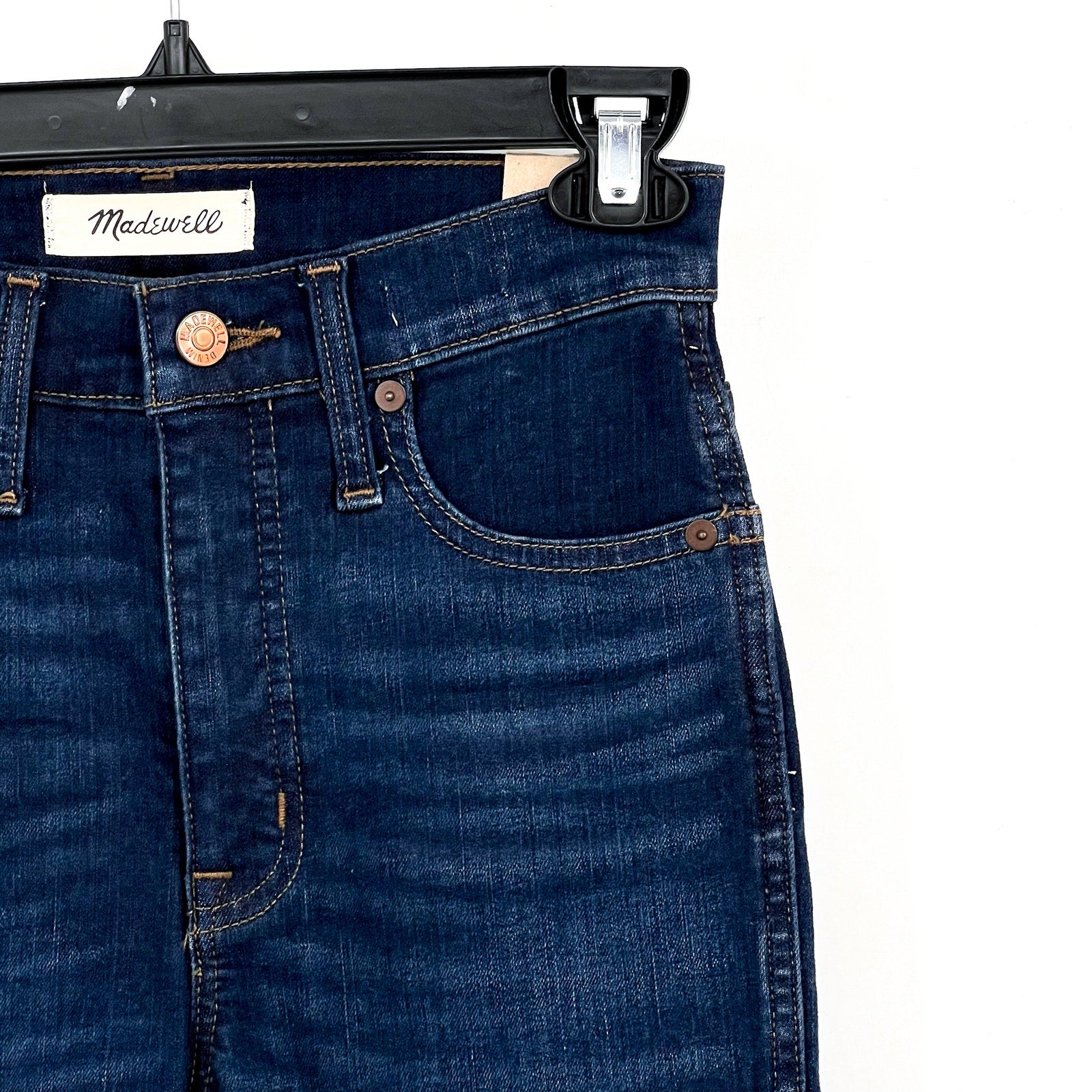 MADEWELL Women's 10" High-Rise Skinny Jeans Size 24 US 00 Blue Hayes Wash NWT