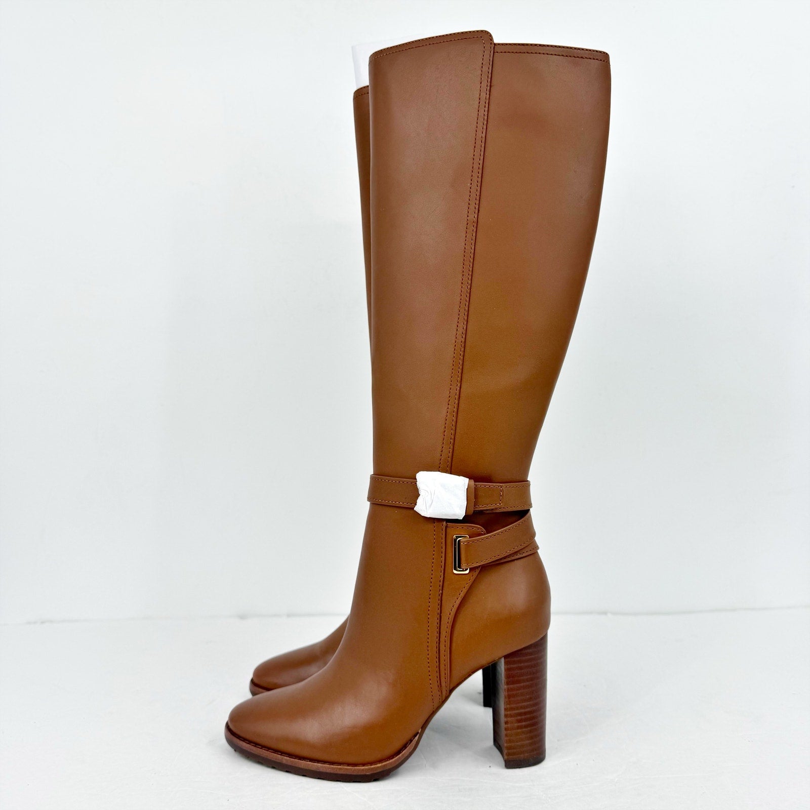 Lauren Ralph Lauren Womens Manchester Knee High Boots US 5.5 B Tan Leather NIB