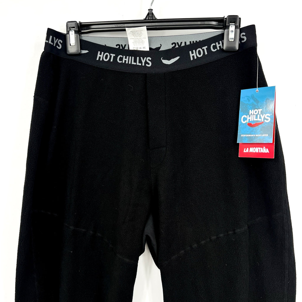 HOT CHILLYS Men's La Montaña Bottom Base Layer Medium Black Fleece NWT