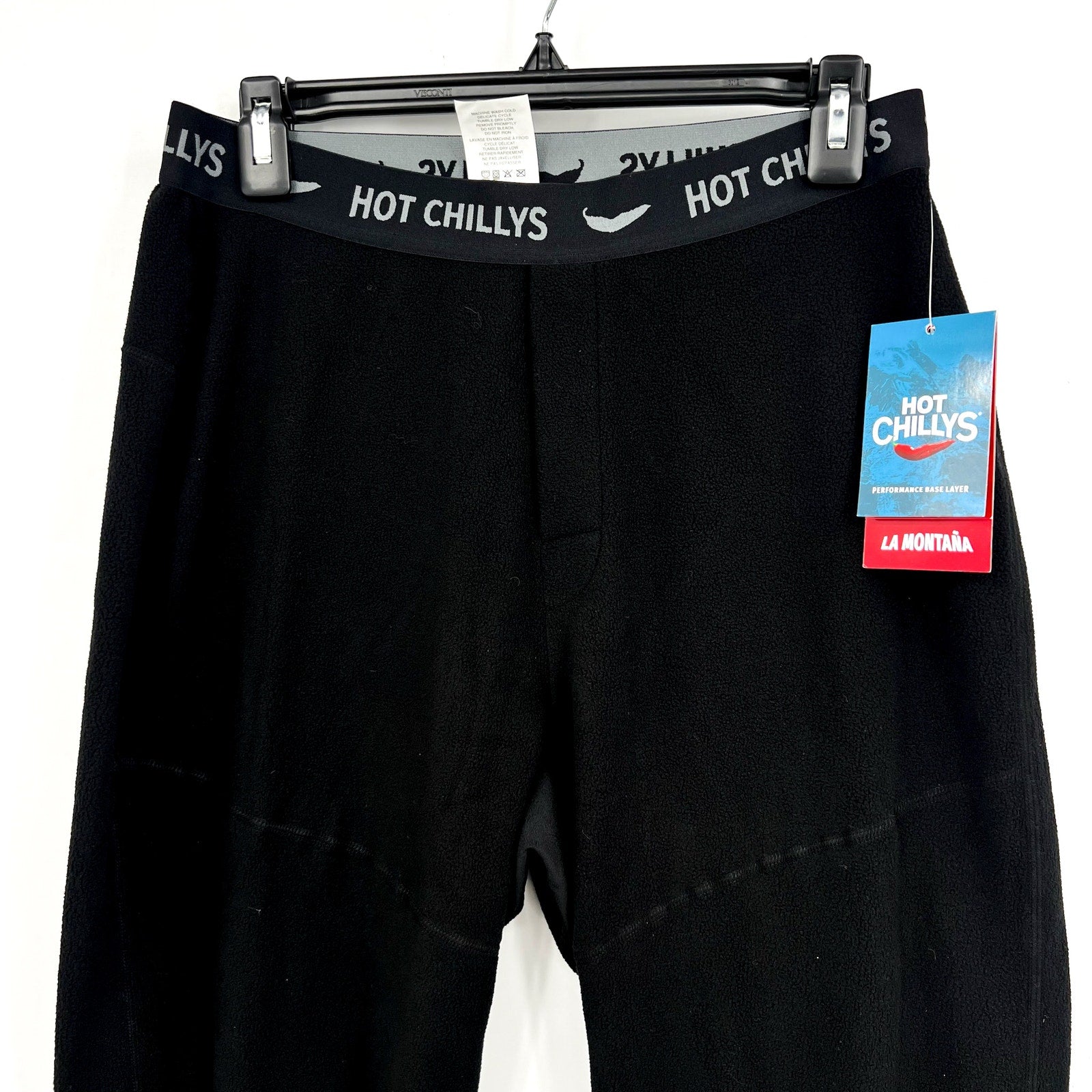 HOT CHILLYS Men's La Montaña Bottom Base Layer Medium Black Fleece NWT