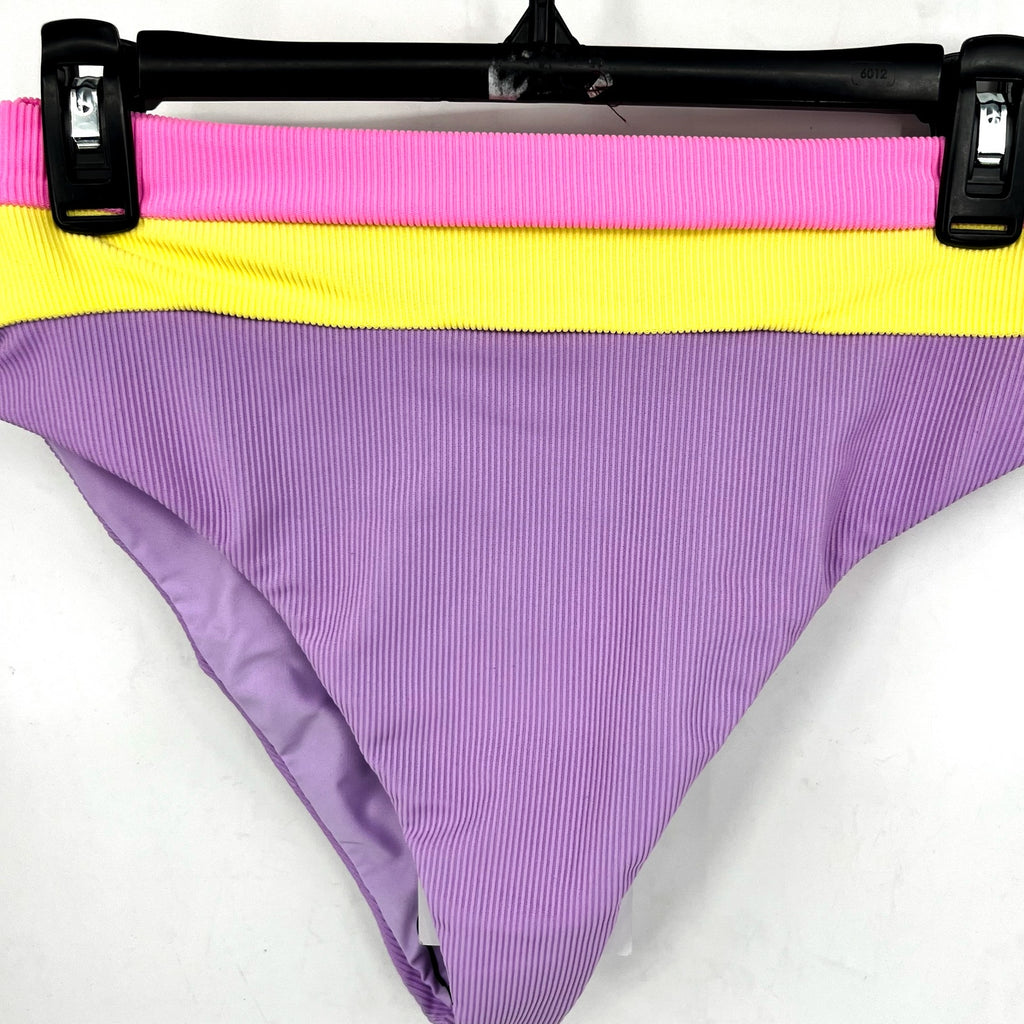 BEACH RIOT Heidi Bikini Bottom Medium Purple Sublime Spring High Waisted NWT