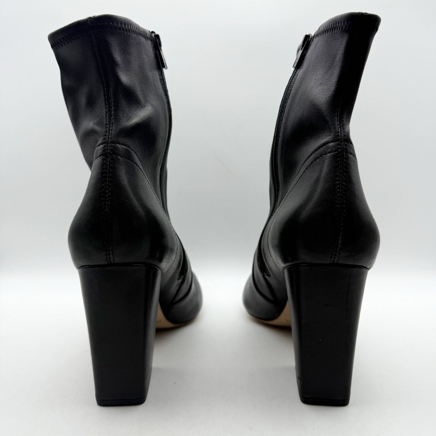 Loeffler Randall Womens Isla Slim Ankle Bootie US 11 Black Leather NWOB