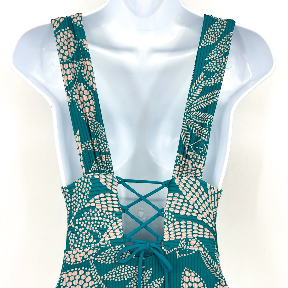 ROBIN PICCONE Women's Romy V-Plunge One-Piece Swimsuit Size 2 Green Ocean NWT