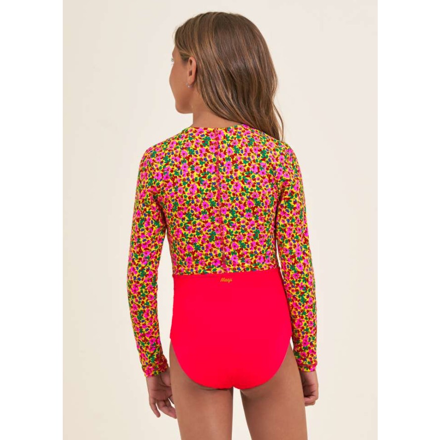 MAAJI Girls Miku Reversible Long Sleeve One Piece Size 12 Pink Amazonas NWT