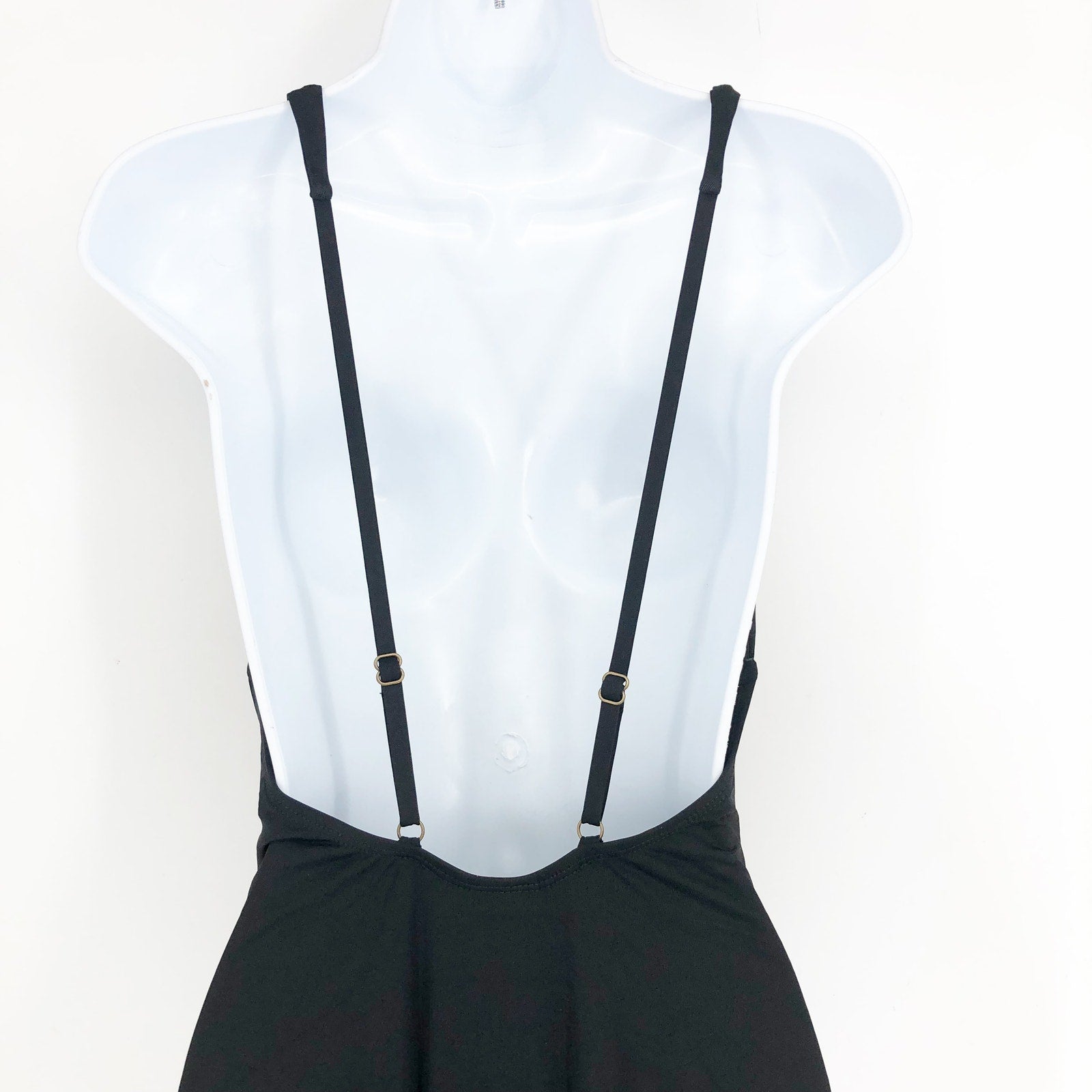 ANDIE SWIM Sardinia One Piece Swimsuit Medium 8-10 Black Plunge Deep Back NWT